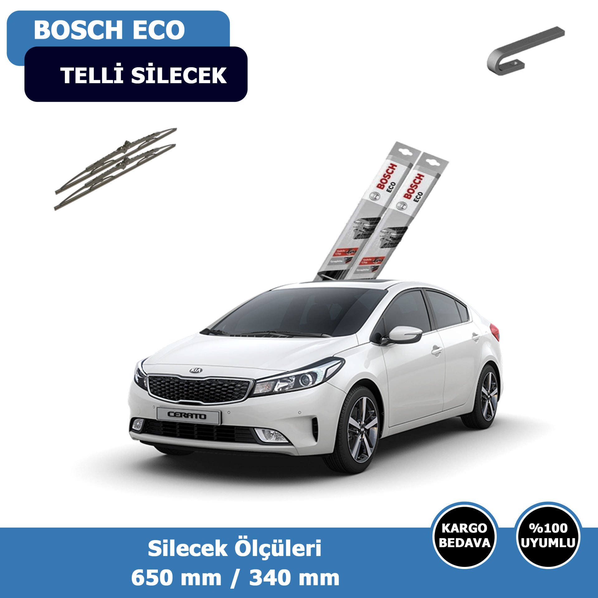 Kia Cerato Ön Silecek Süpürgesi (2016-2020)Bosch Eco