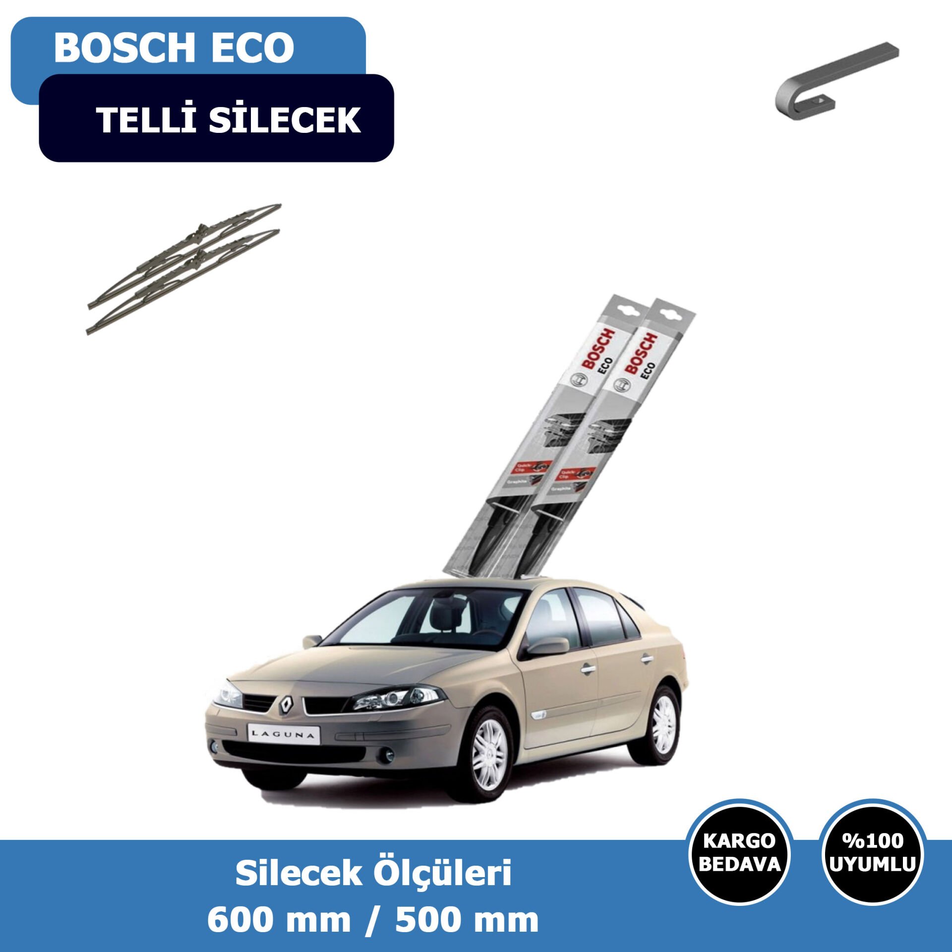 Renault Laguna Ön Silecek Süpürgesi (2001-2007)Bosch Aerotwin