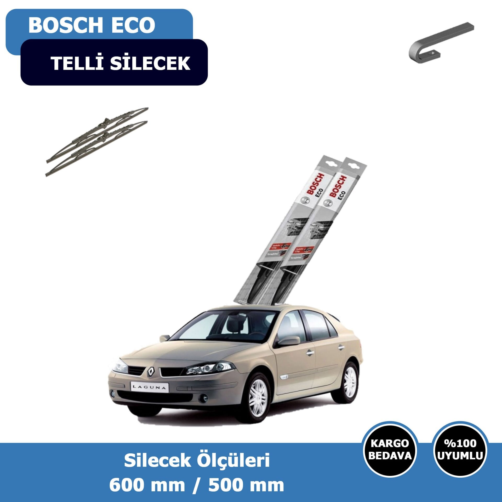 Renault Laguna Ön Silecek Süpürgesi (2001-2007)Bosch Eco