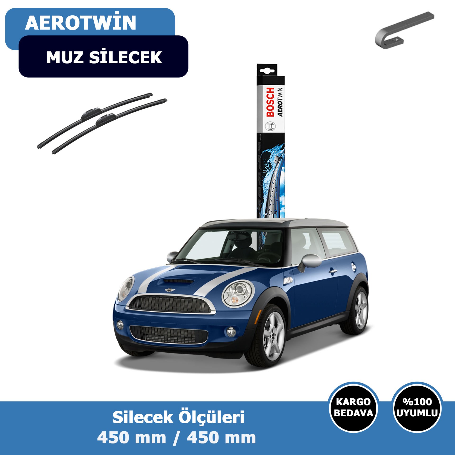 Mini Cooper Clubman R55 Ön Silecek Süpürgesi (2008-2011)Bosch Aerotwin