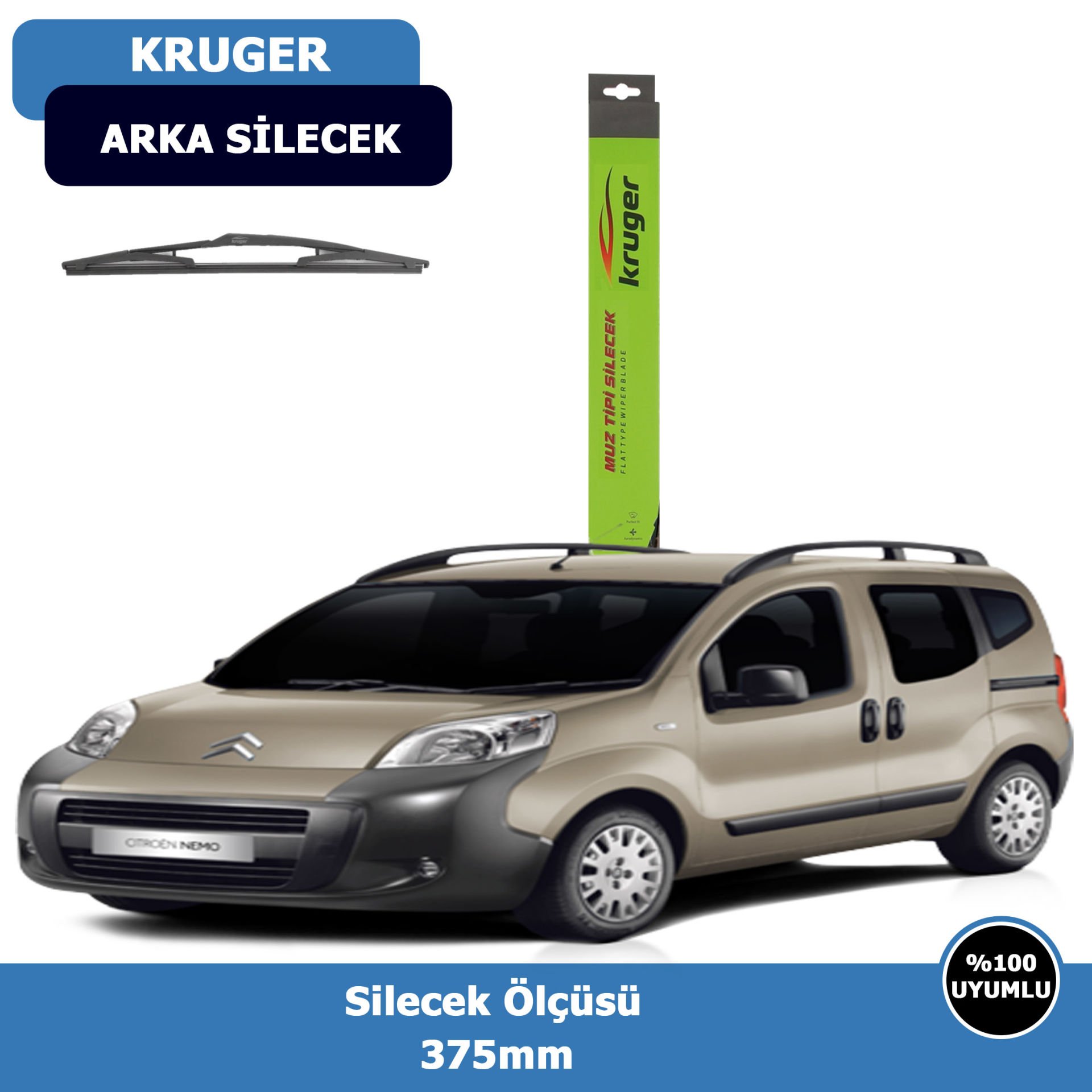 Cıtroen Nemo Arka Silecek Süpürgesi (2008-2017)Kruger