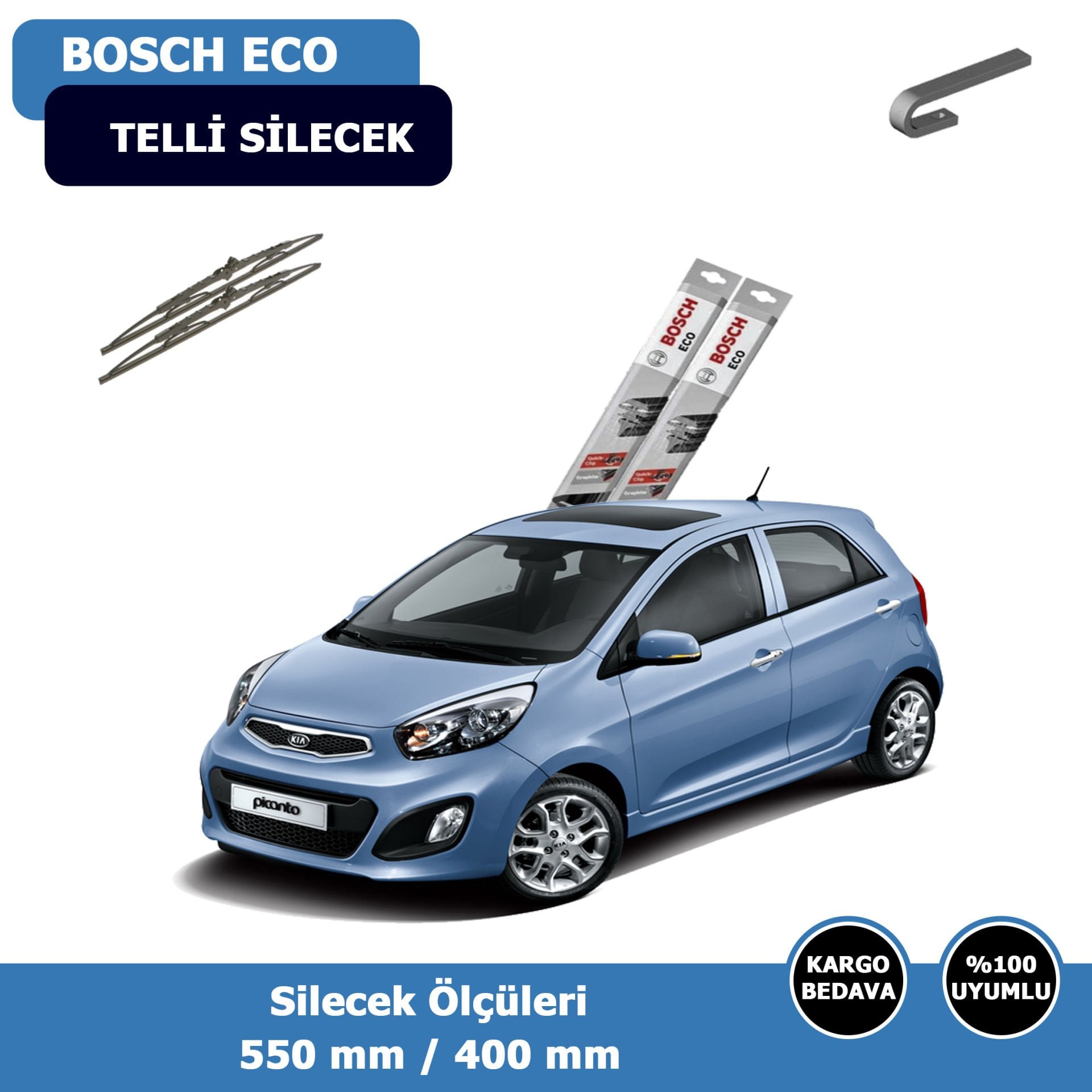 Kia Picanto Ön Silecek Süpürgesi (2011-2016)Bosch Eco