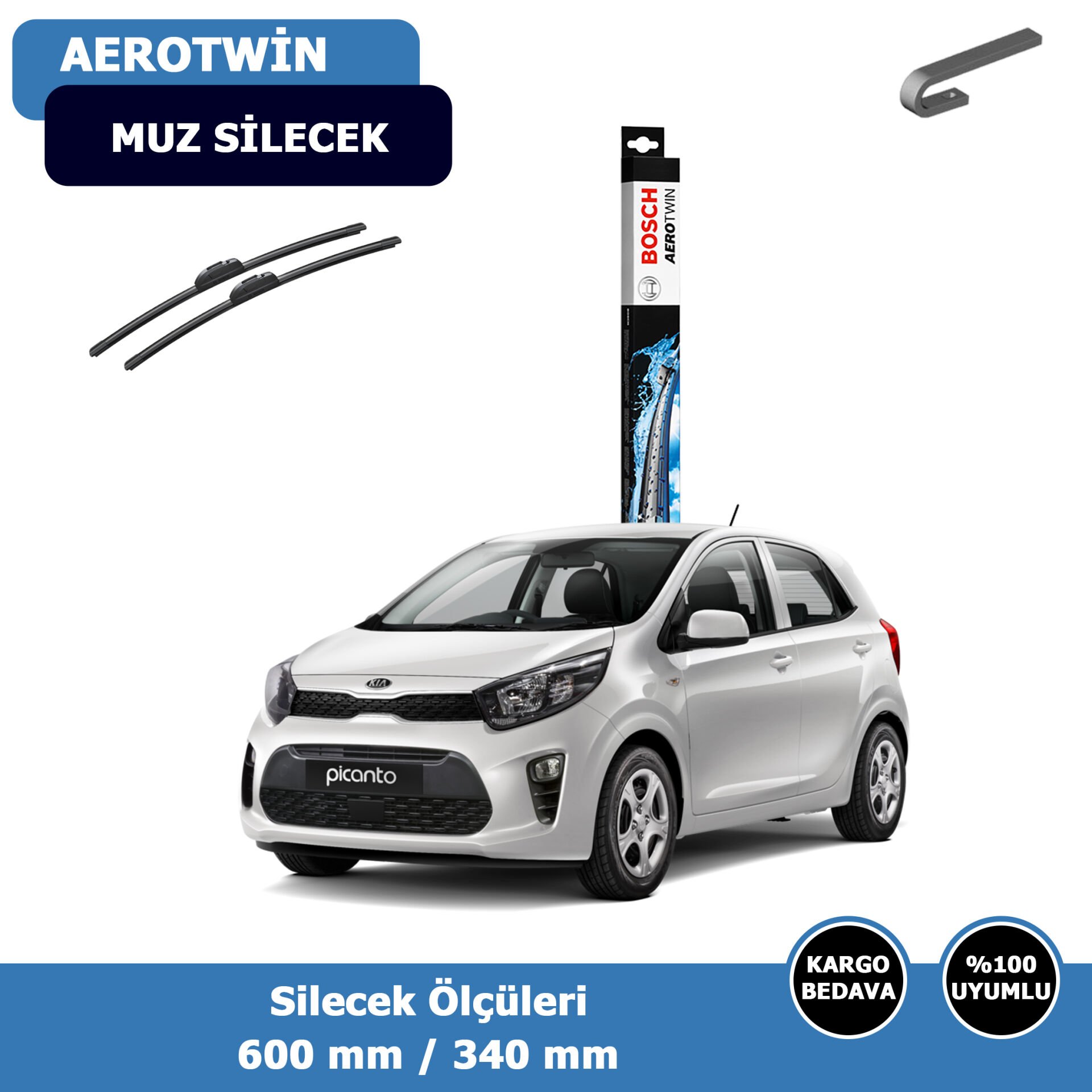 Kia Picanto Ön Silecek Süpürgesi (2017-2021)Bosch Aerotwin