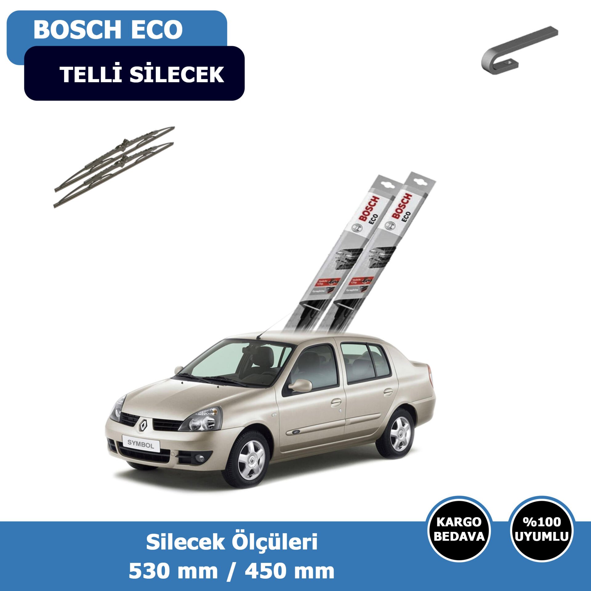 Renault Symbol Ön Silecek Süpürgesi (2000-2008)Bosch Eco