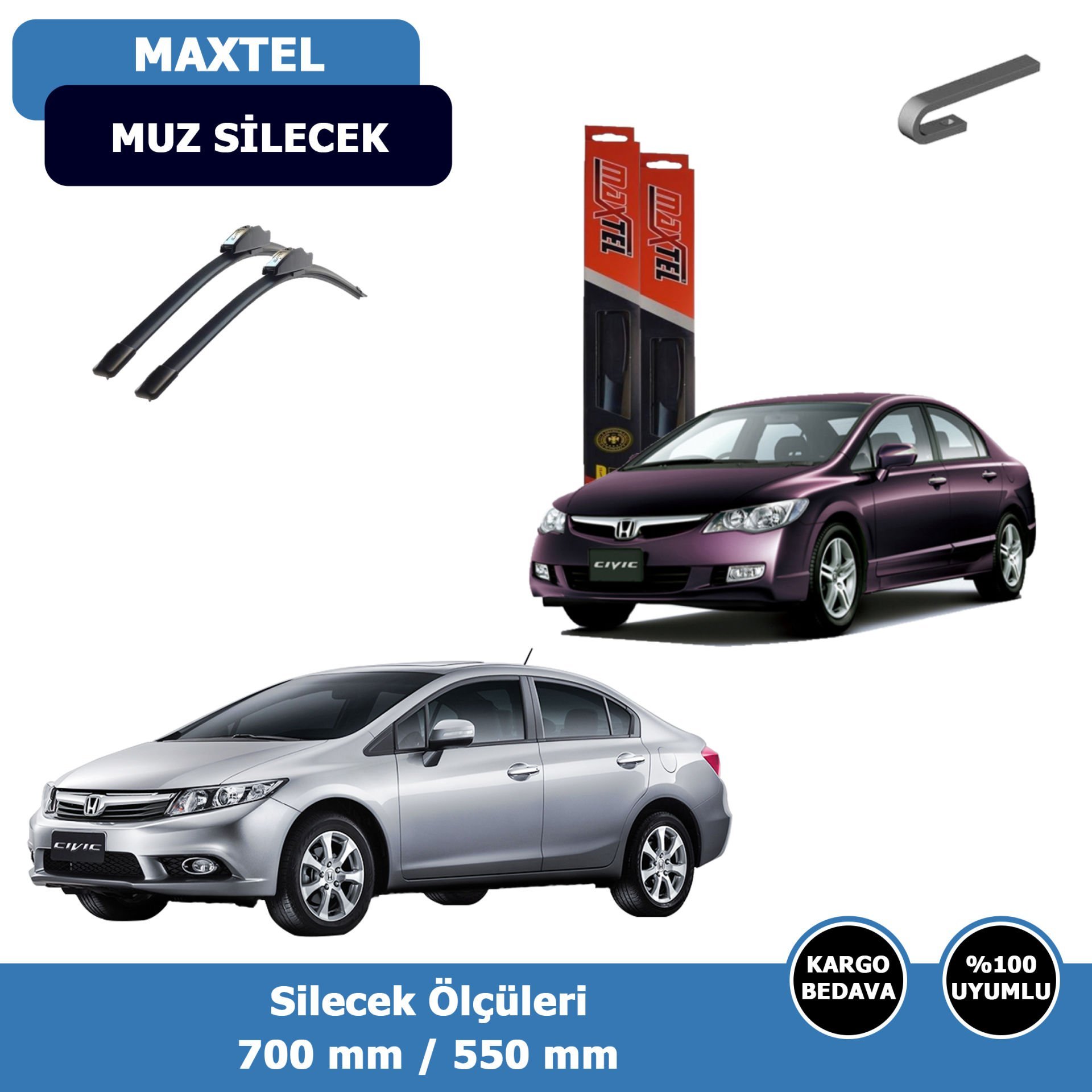 Honda Cıvıc Sedan Ön Silecek Süpürgesi (2006-2016)Maxtel