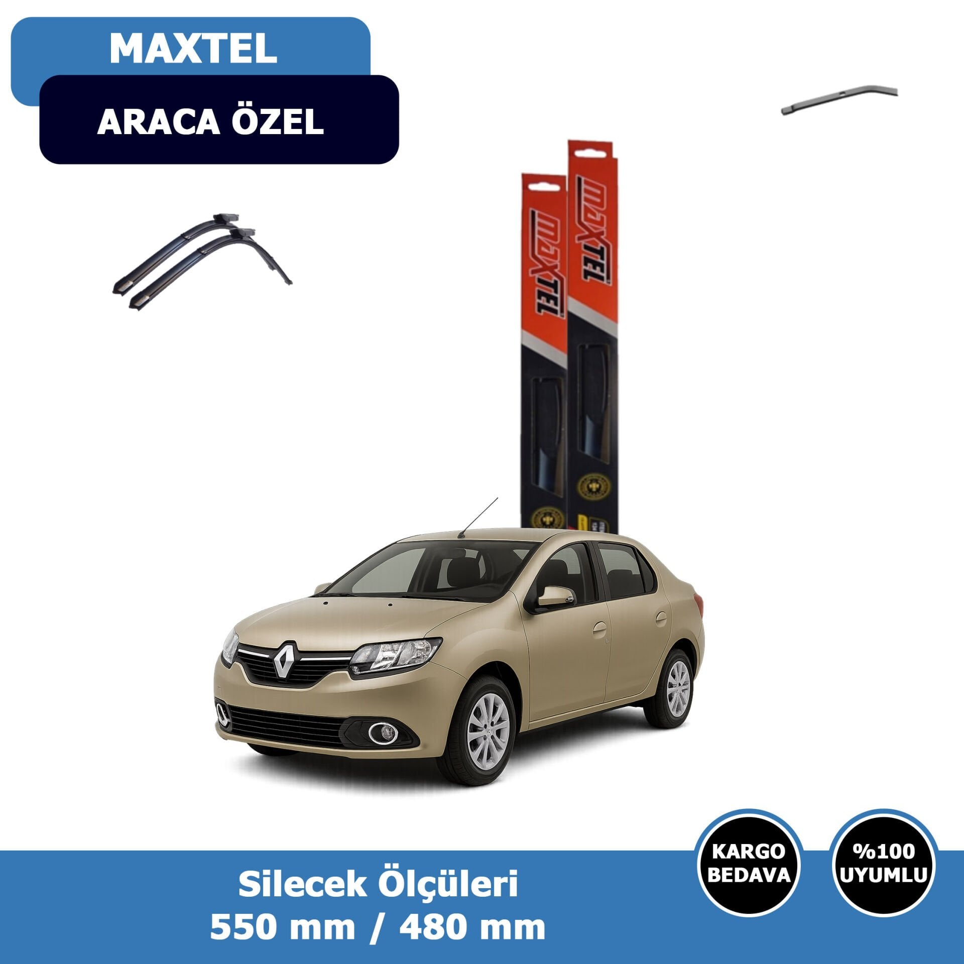 Renault Symbol Ön Silecek Süpürgesi (2016→)Maxtel