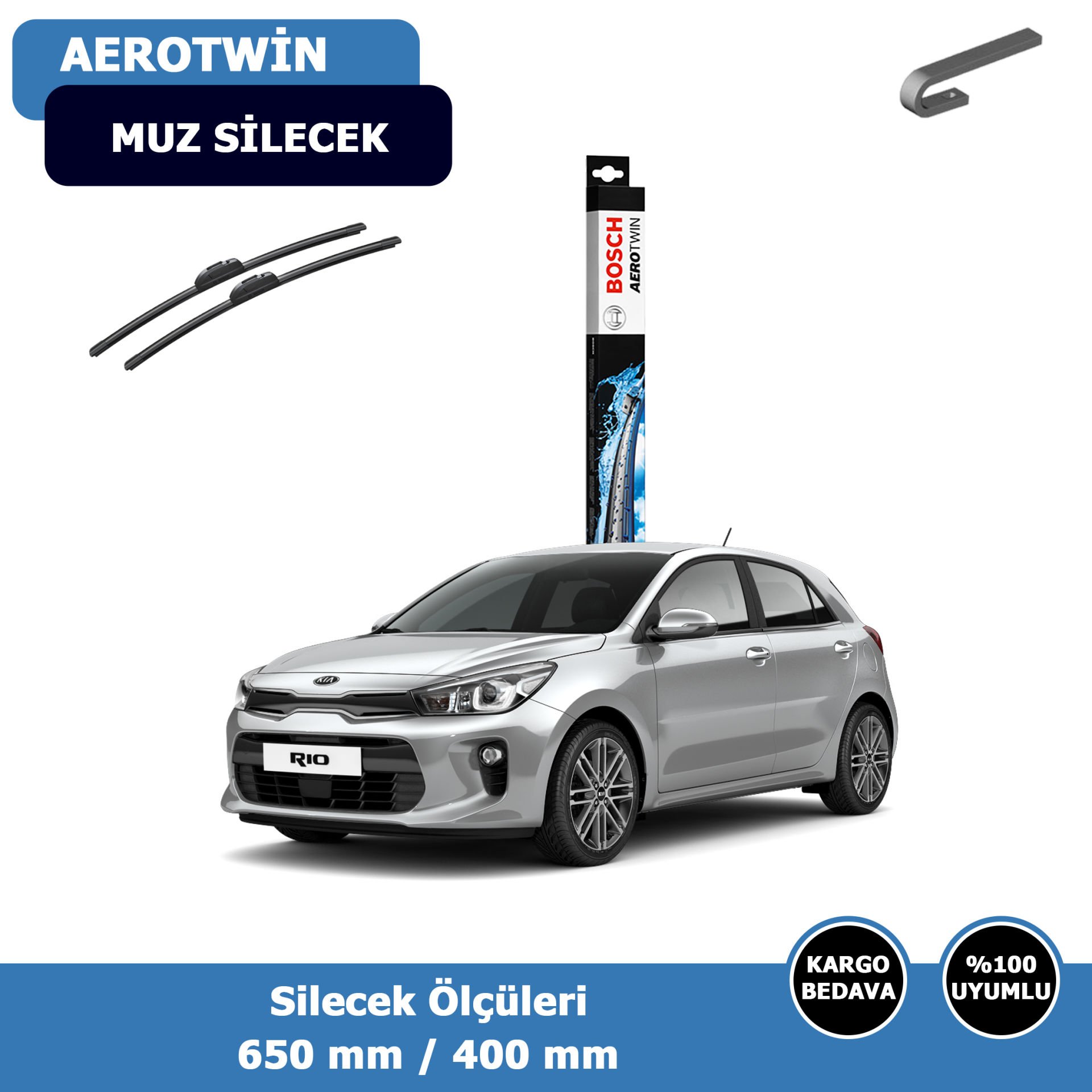 Kia Rio Ön Silecek Süpürgesi (2017-2021)Bosch Aerotwin