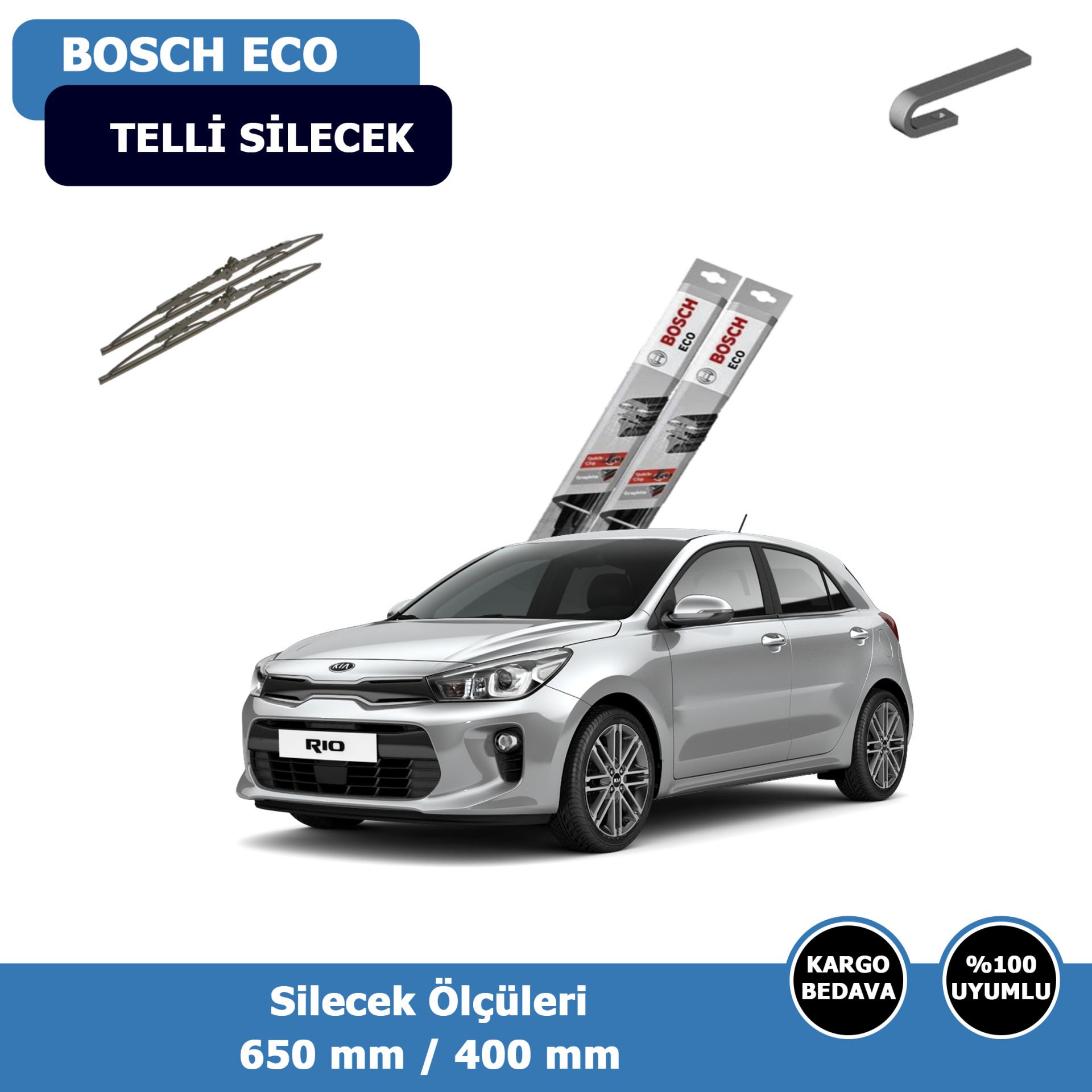 Kia Rio Ön Silecek Süpürgesi (2017-2021)Bosch Eco