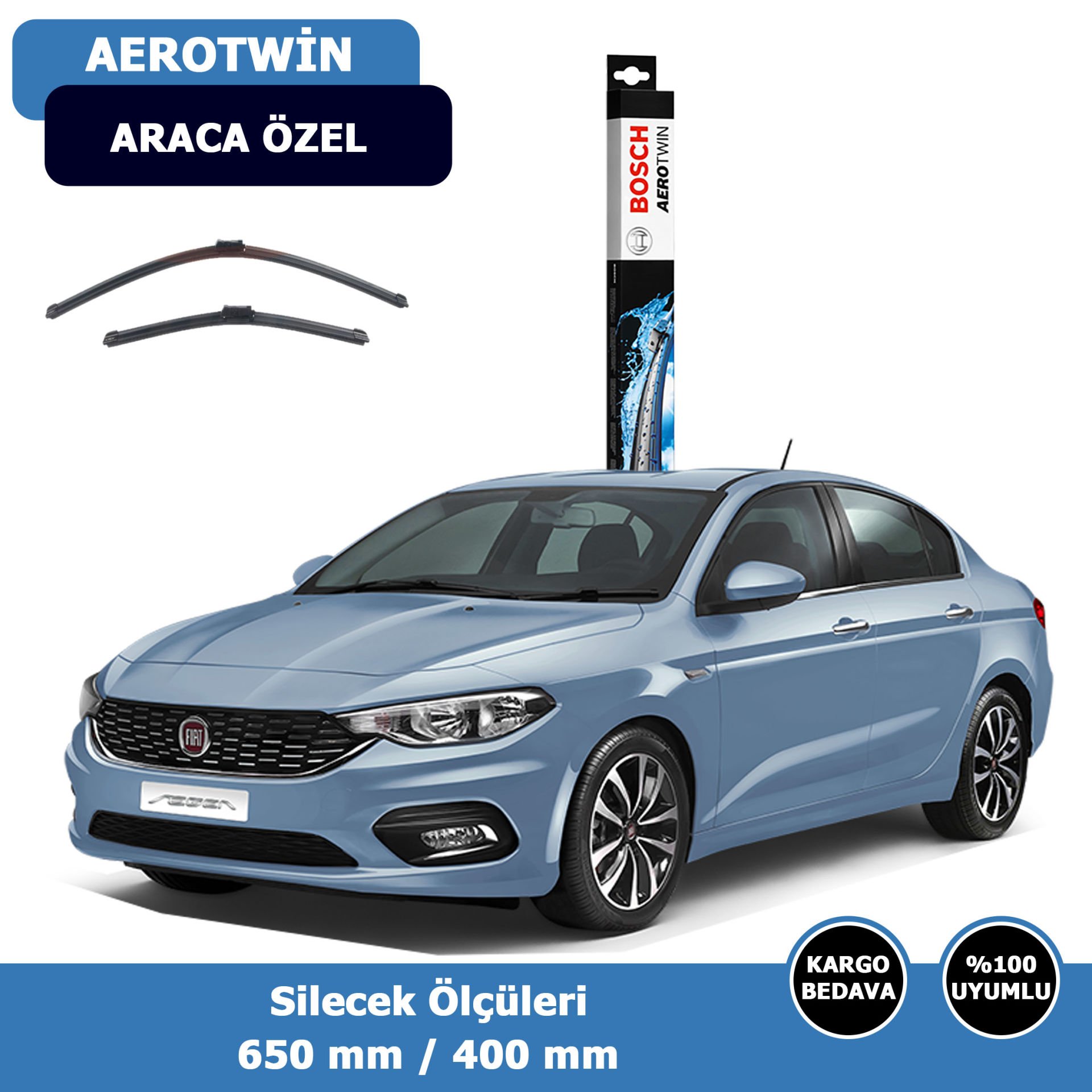 Fiat Egea Sedan Ön Silecek Süpürgesi (2015-2023)Bosch