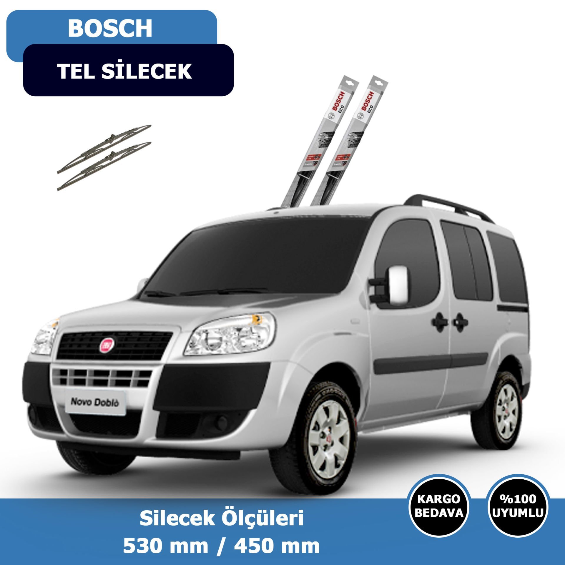 Fiat Doblo Ön Silecek Süpürgesi (2000-2010)Bosch