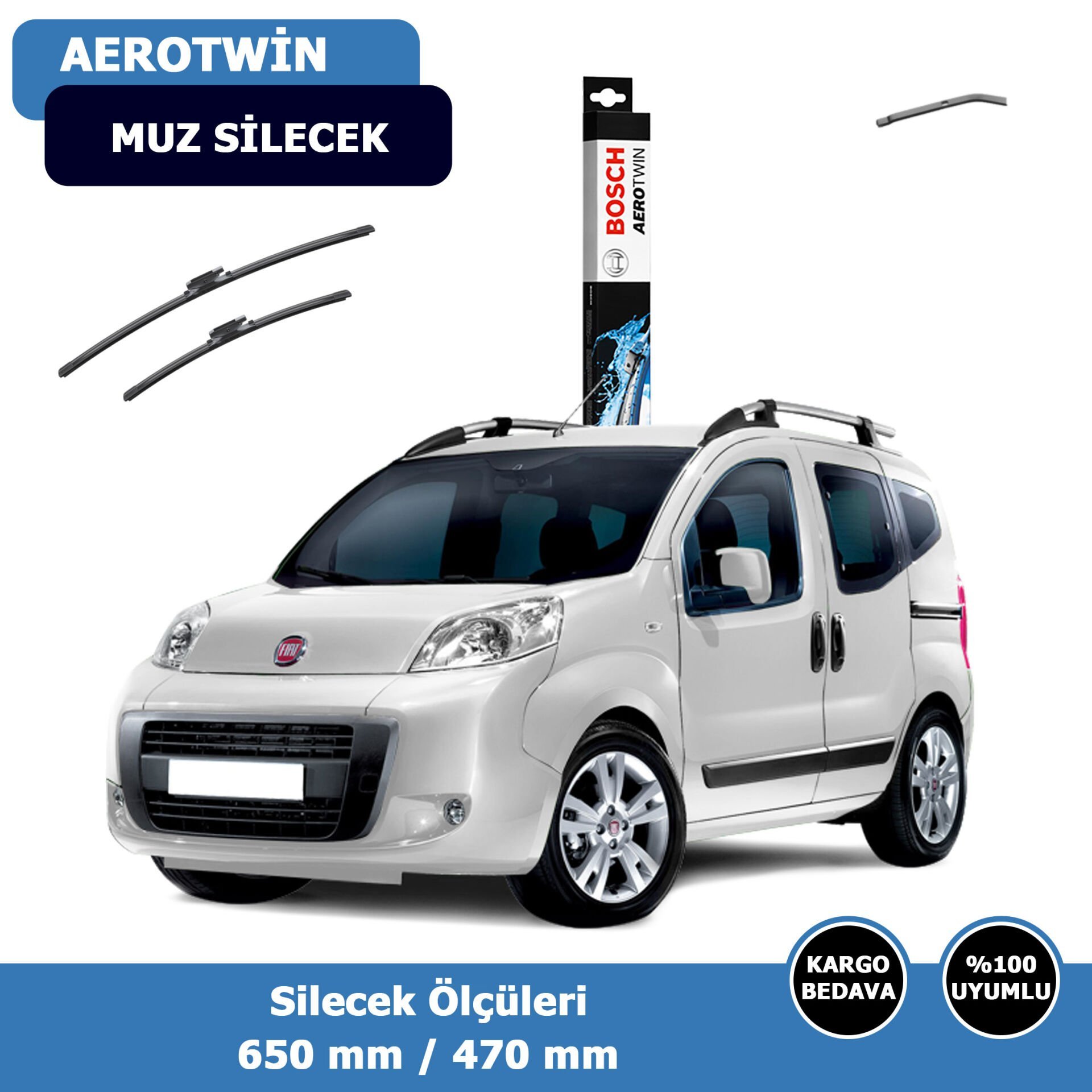 Fiat Fiorino Ön Silecek Süpürgesi (2008-2021)Bosch