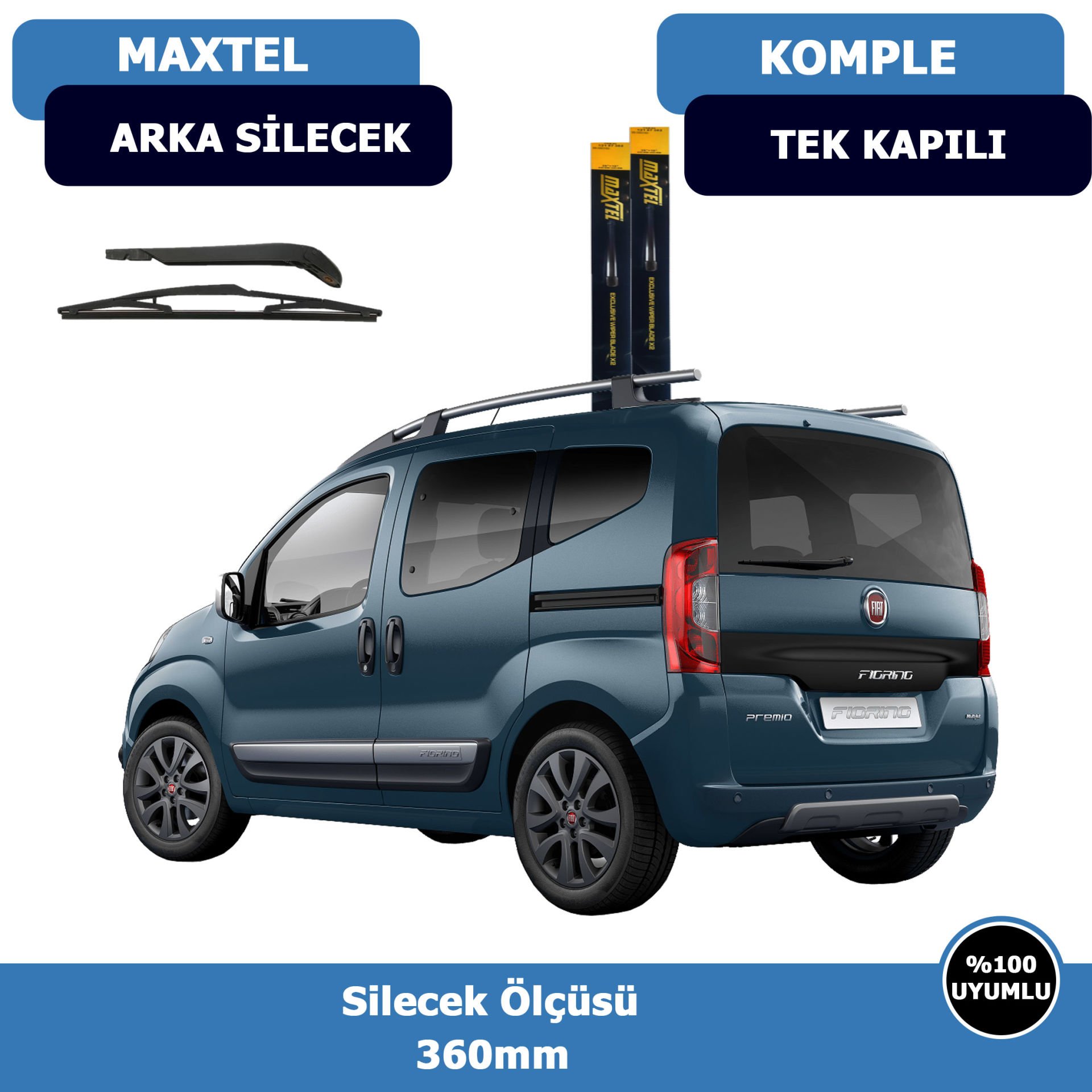 Fiat Fiorino Tek Kapılı Arka Kollu-Silecek Süpürgesi (2008-2021)Maxtel