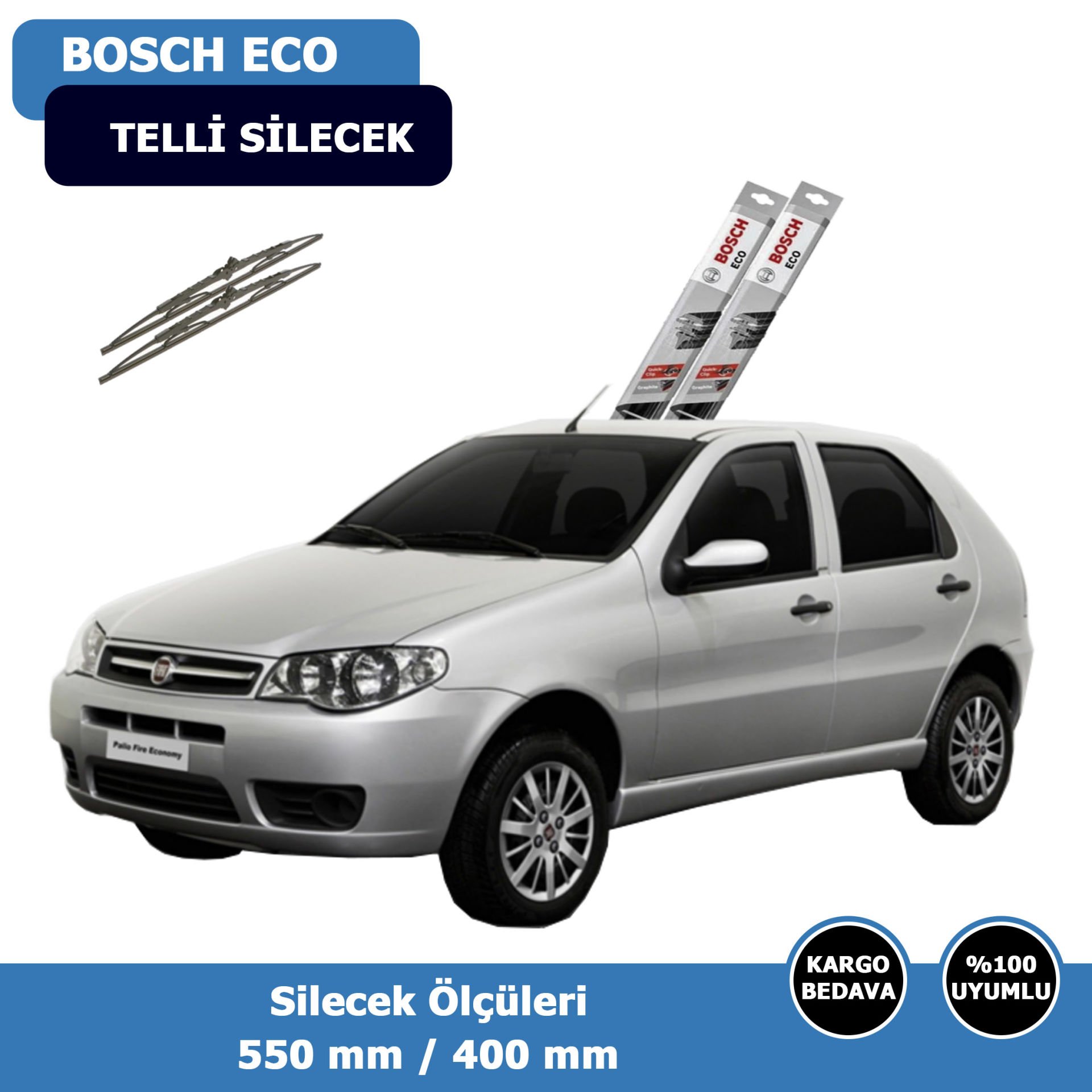 Fiat Palio Ön Silecek Süpürgesi (1998-2012)Bosch Eco