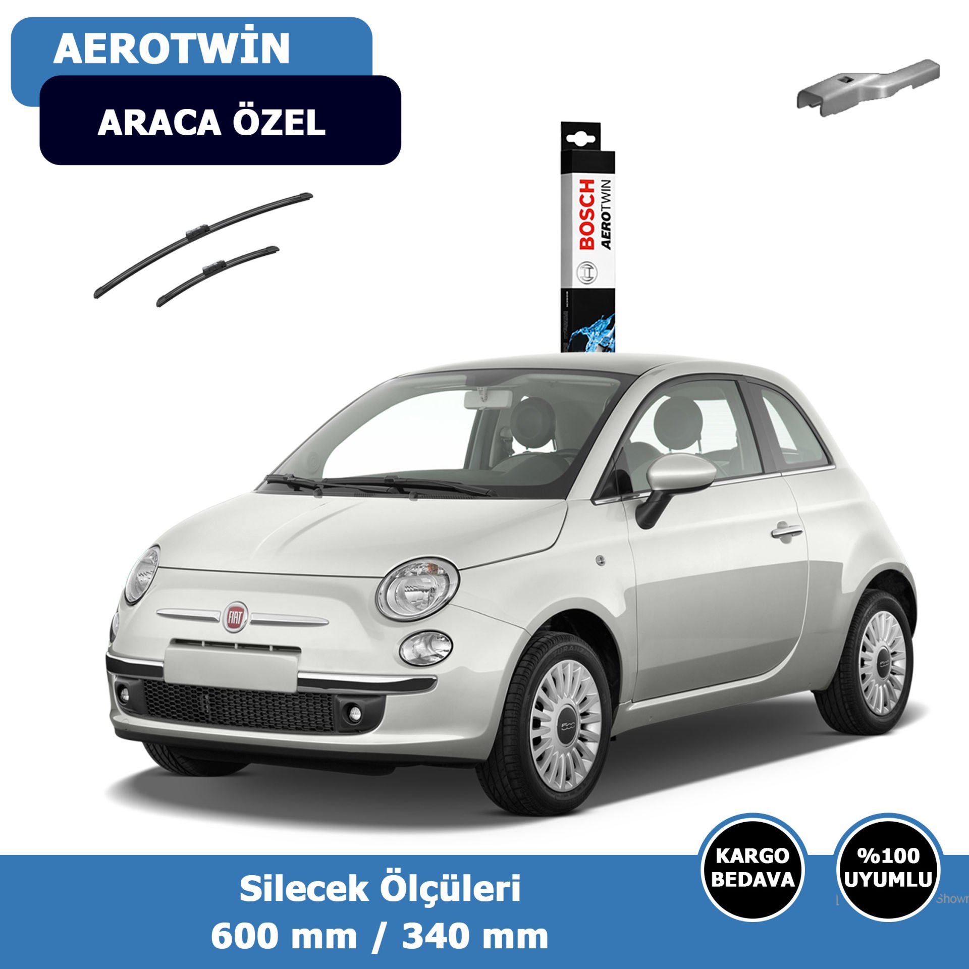 Fiat 500 Ön Silecek Süpürgesi (2009-2016)Bosch