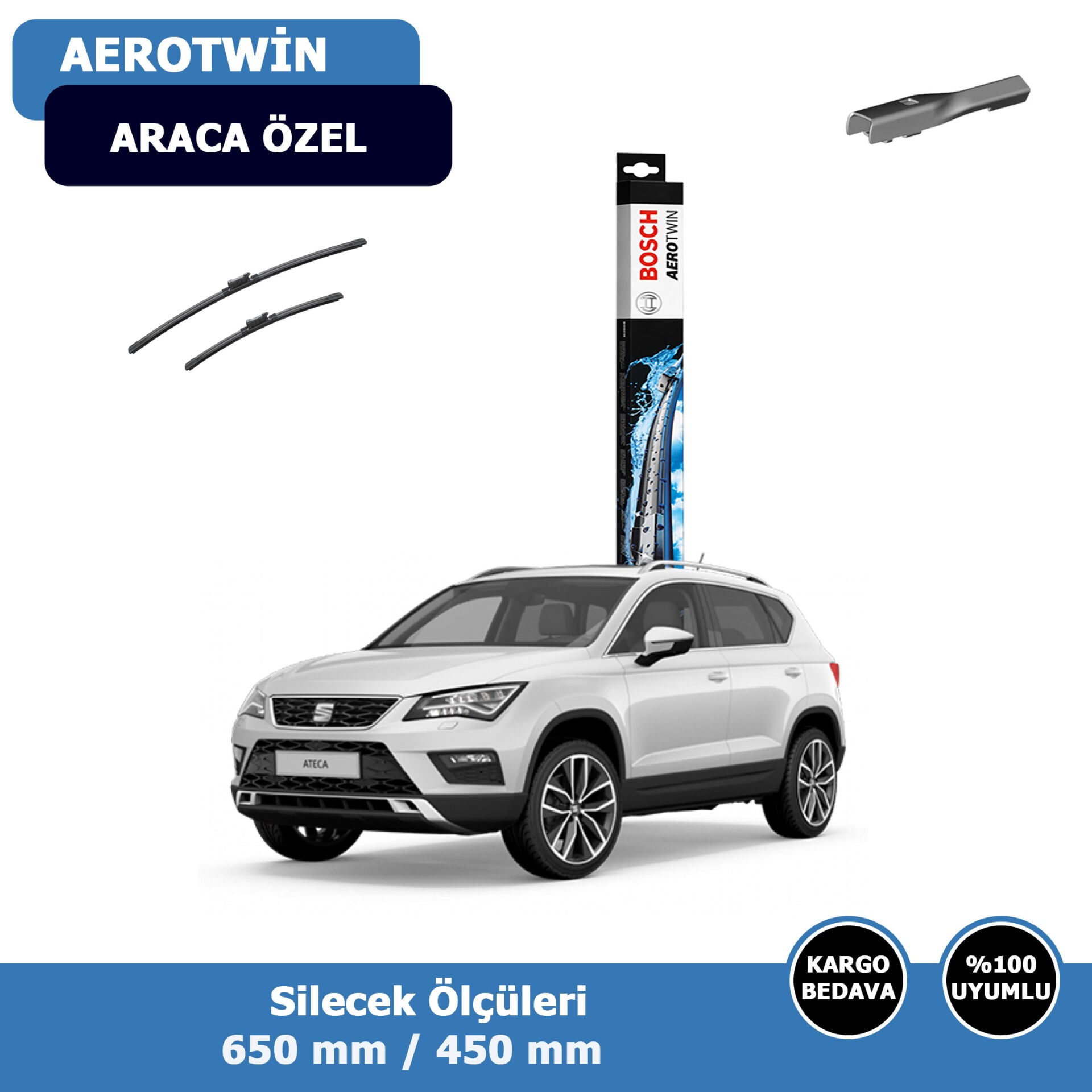 Seat Ateca Ön Silecek Süpürgesi (2016-2022)Bosch