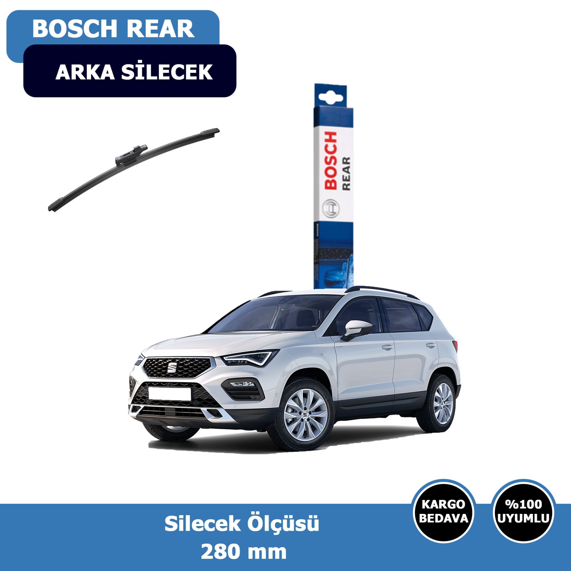 Seat Ateca Arka Silecek Süpürgesi (2023-2025)Bosch Rear