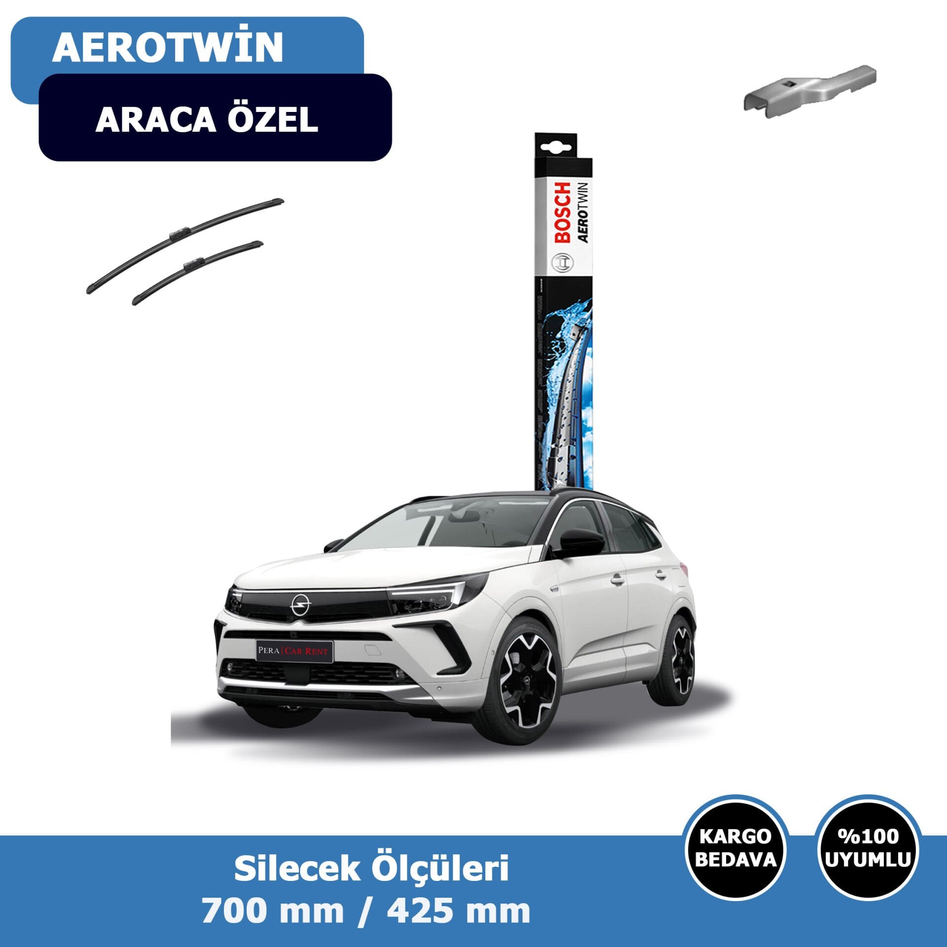 Opel Grandland Ön Silecek Süpürgesi (2021-2023)Bosch Aerotwin