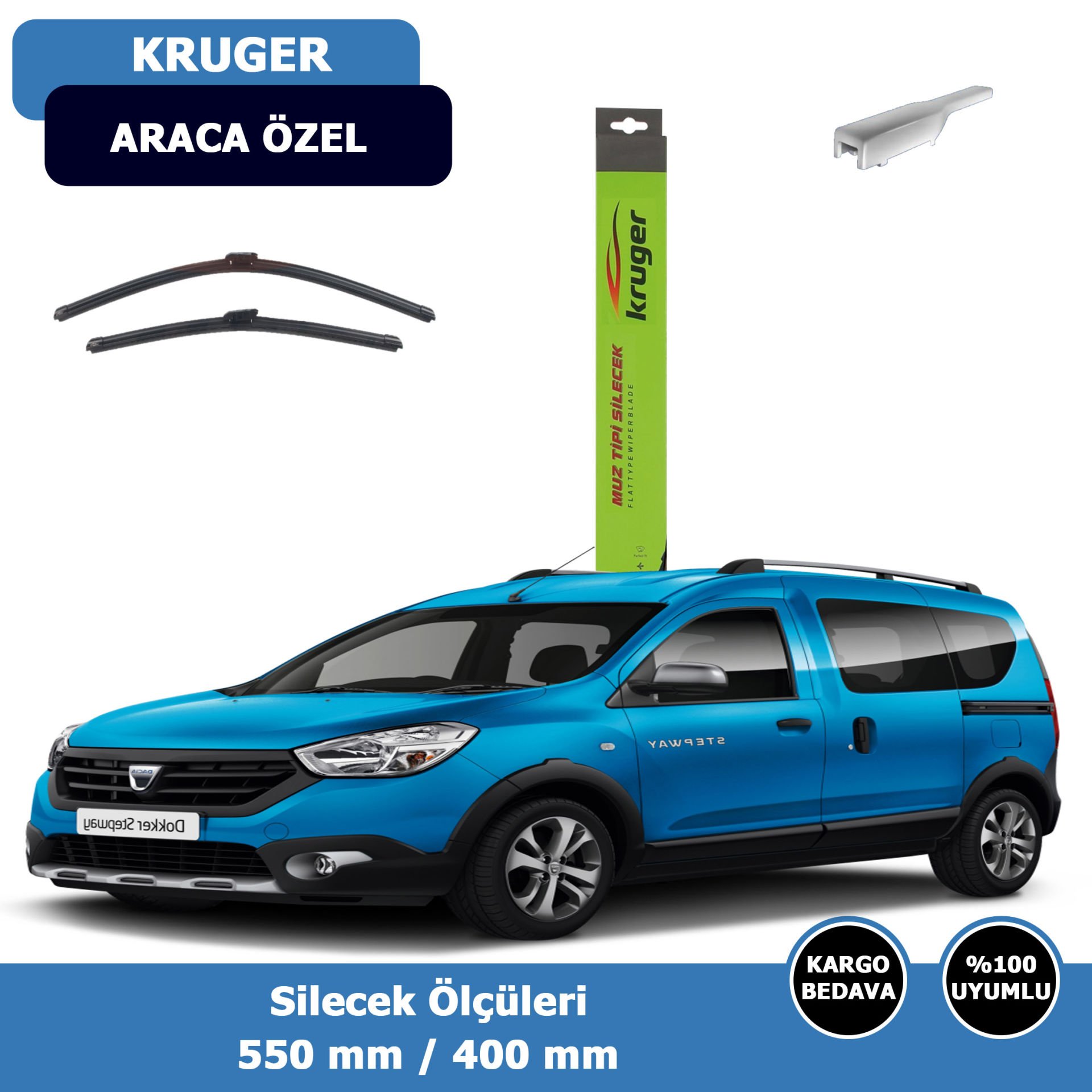 Dacia Dokker Ön Silecek Süpürgesi (2016-2019)Kruger