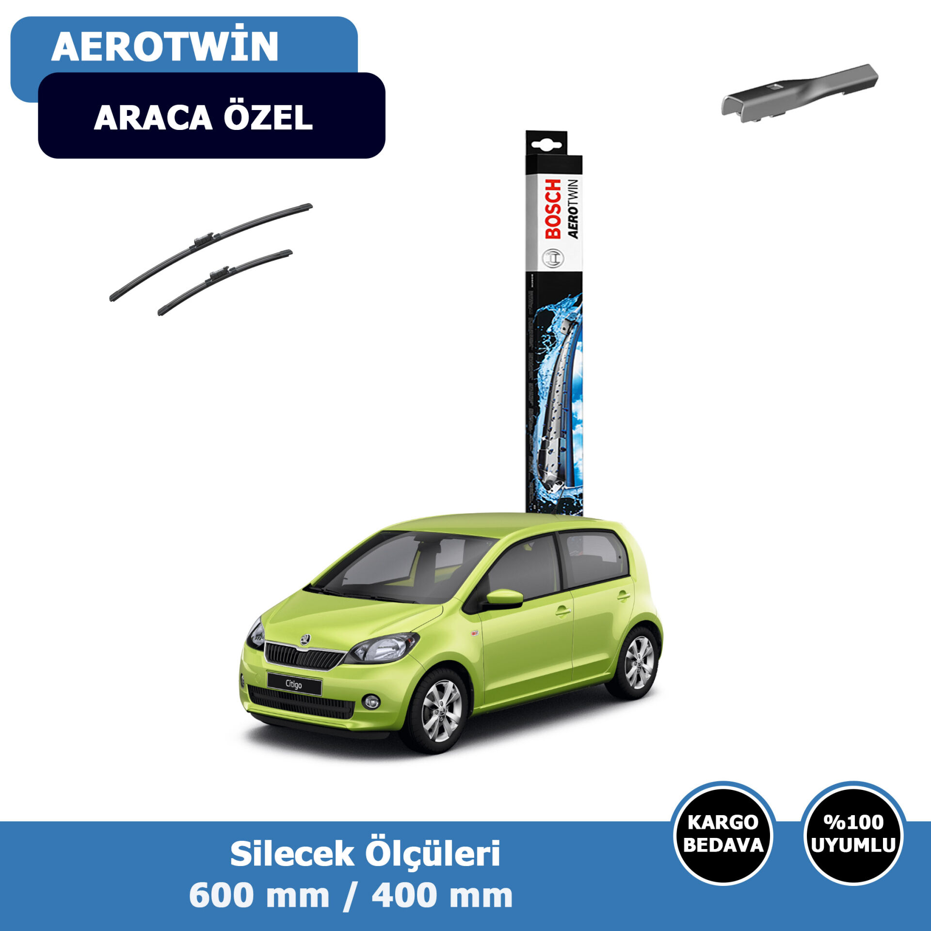 Skoda Citigo Ön Silecek Süpürgesi (2012-2015)Bosch