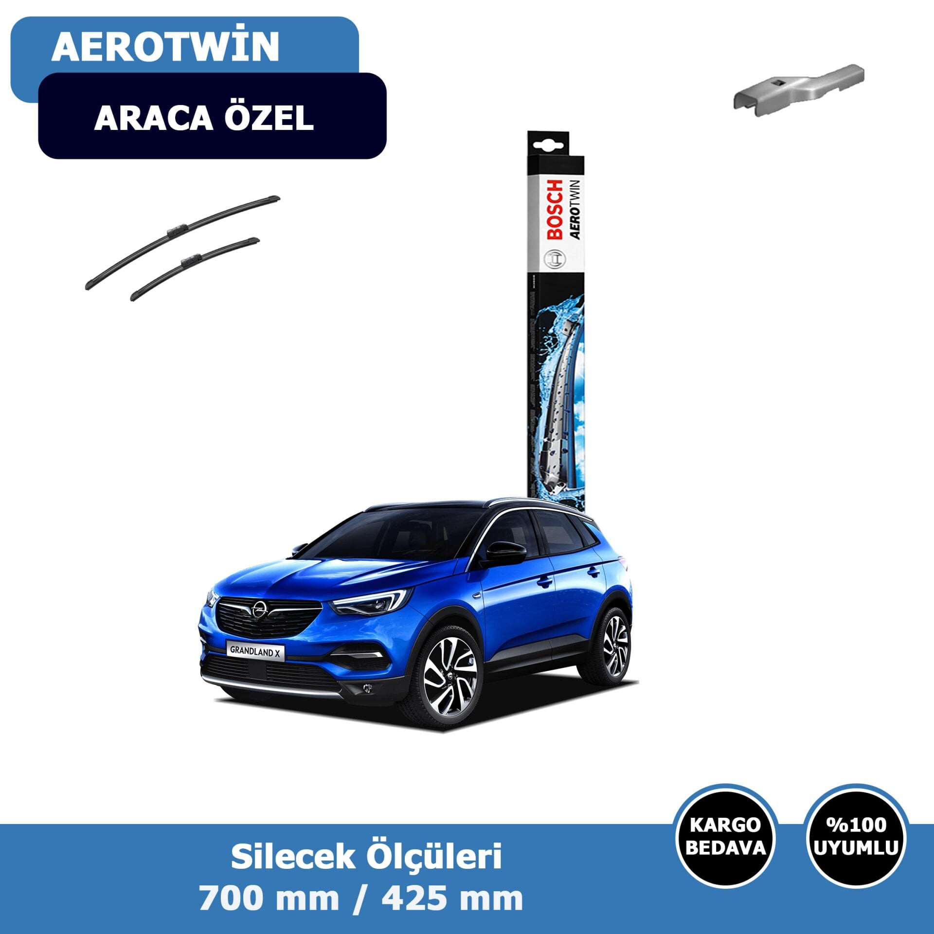 Opel Grandland X Ön Silecek Süpürgesi (2017-2021)Bosch Aerotwin