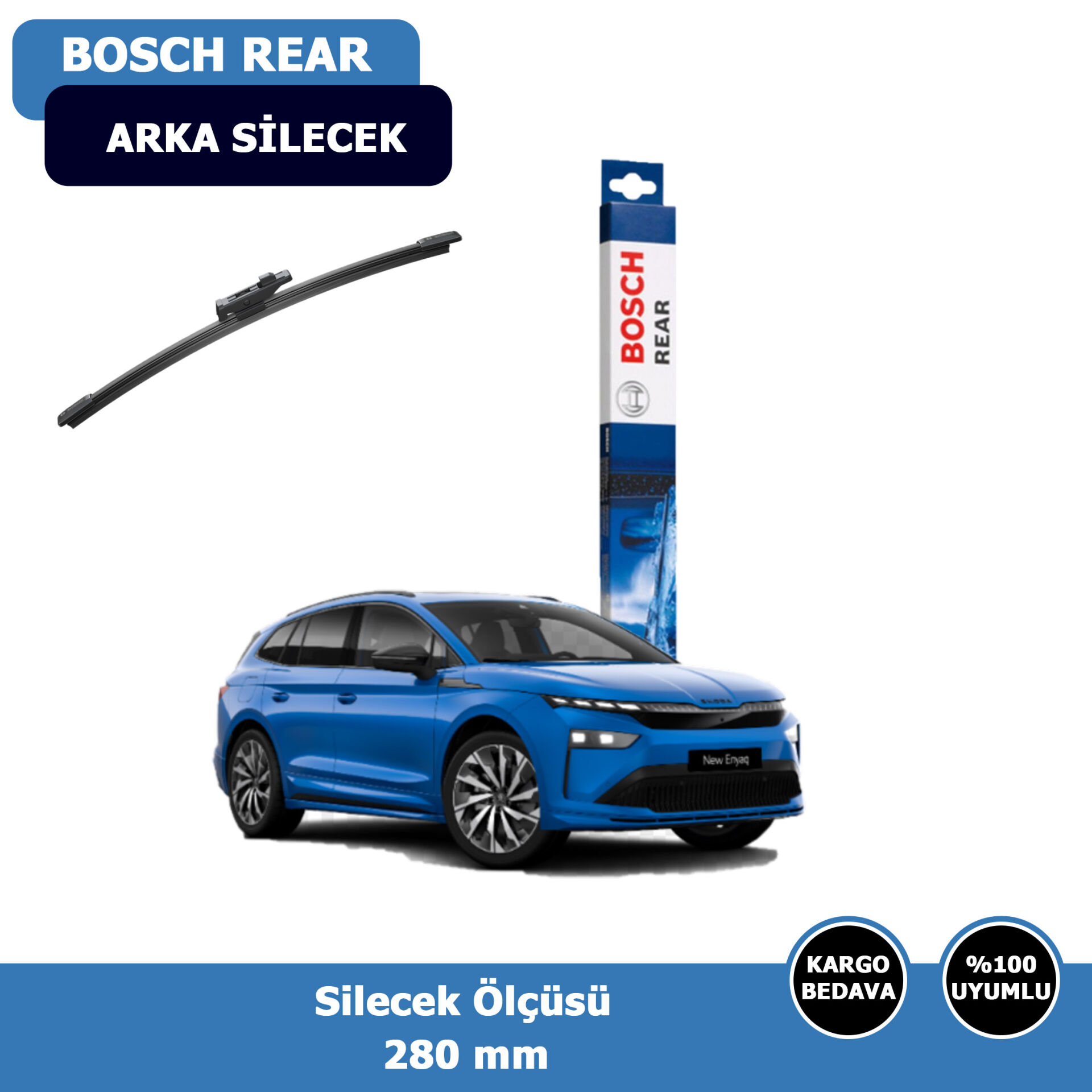 Skoda Enyaq Arka Silecek Süpürgesi (2025-2027)Bosch Rear