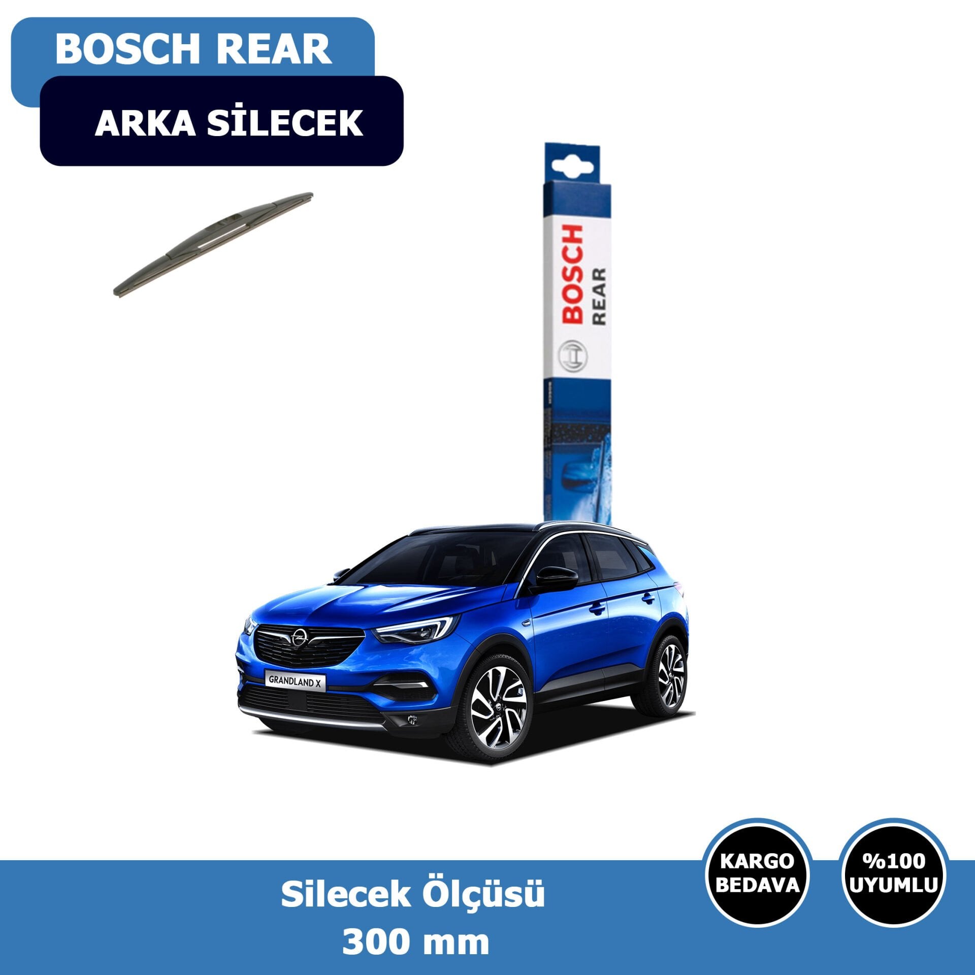 Opel Grandland X Arka Silecek Süpürgesi (2017-2021)Bosch Rear