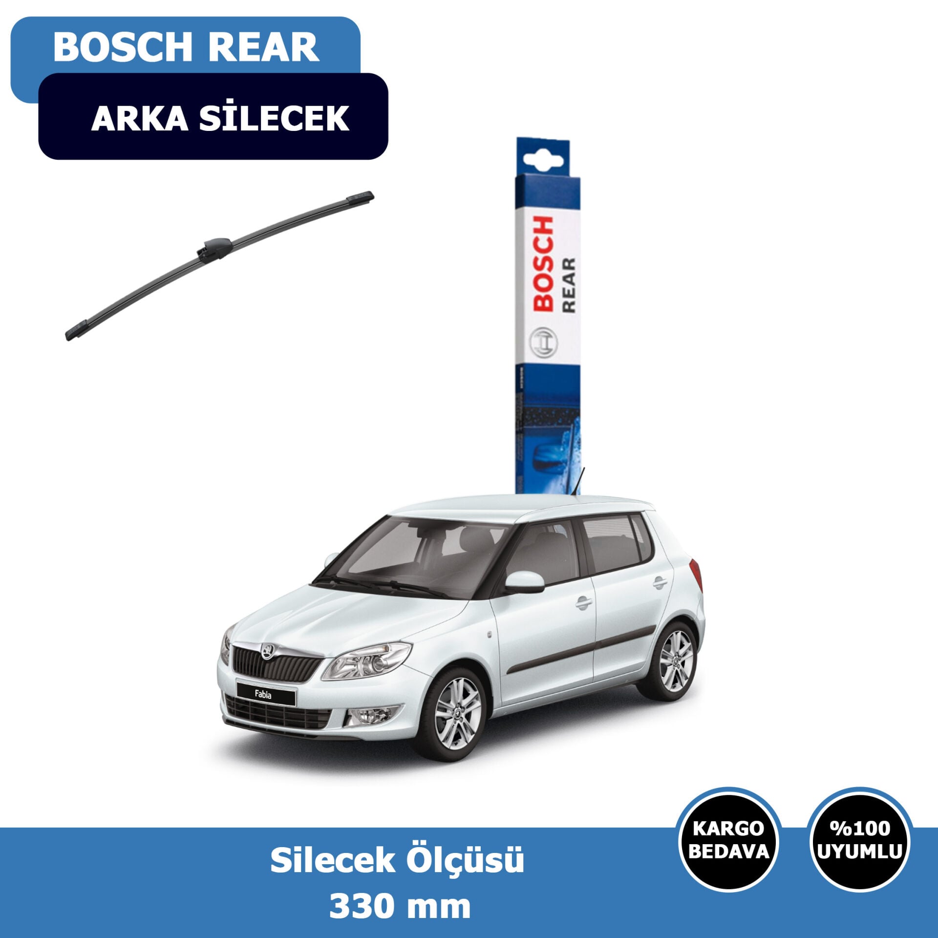 Skoda Fabia Arka Silecek Süpürgesi (2006-2013)Bosch Rear