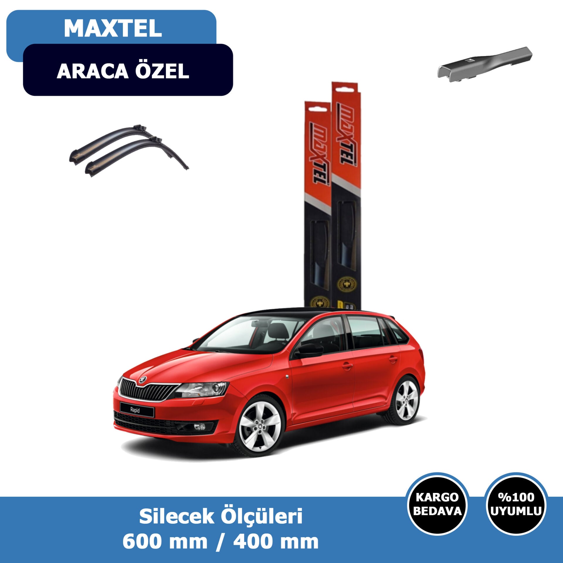 Skoda Rapid Spaceback Ön Silecek Süpürgesi (2013-2019)Maxtel