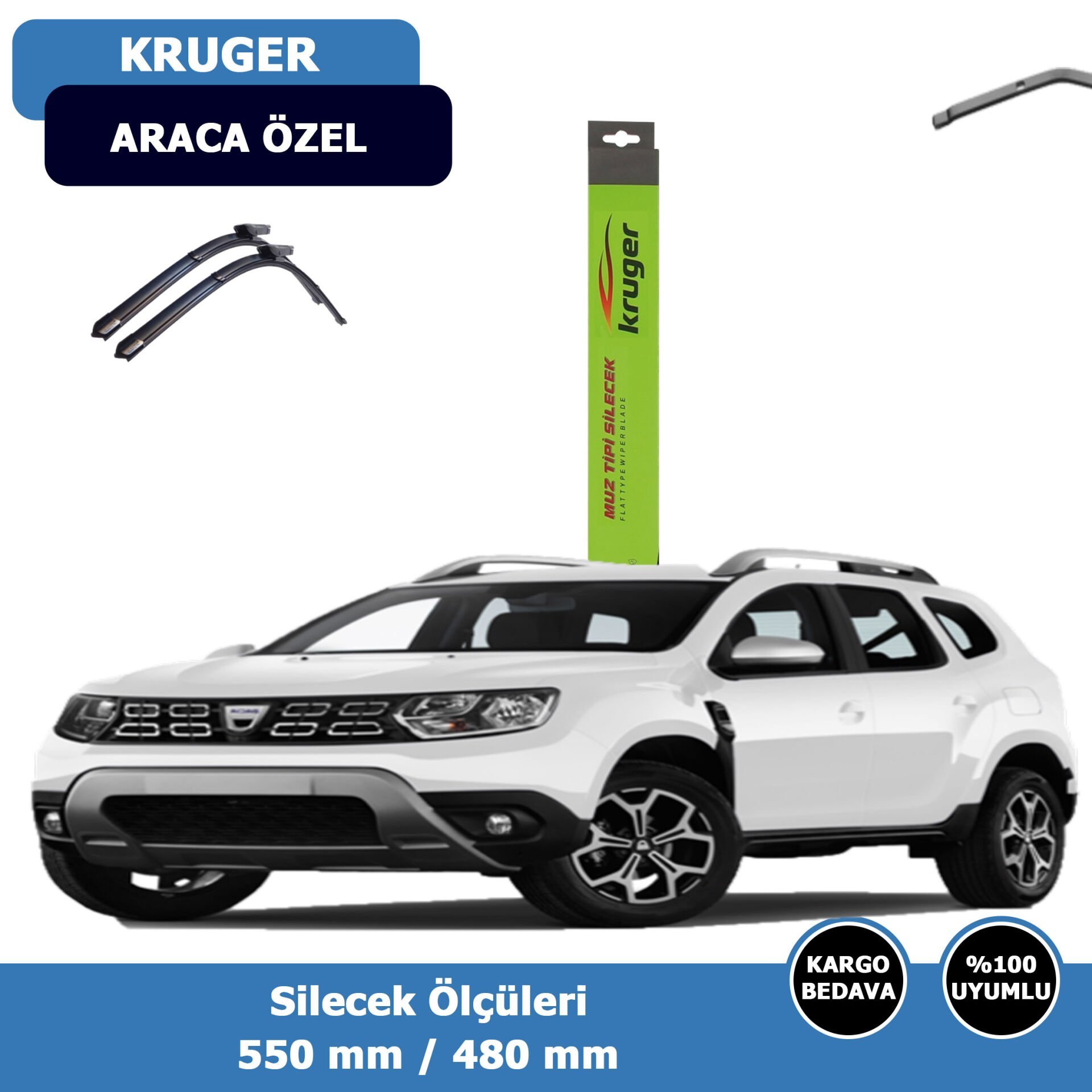 Dacia Duster Ön Silecek Süpürgesi (2020-2022)Kruger