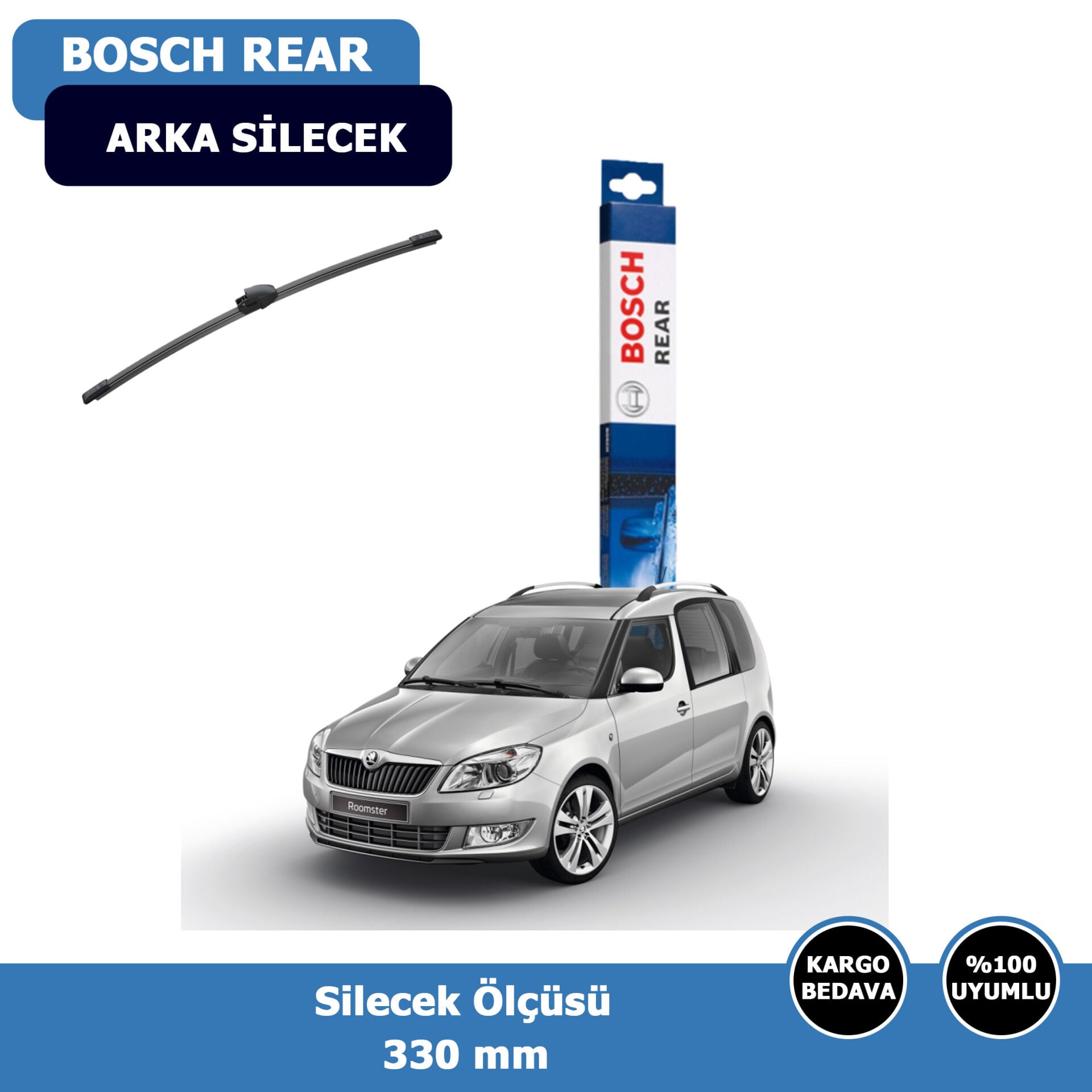 Skoda Roomster Arka Silecek Süpürgesi (2006-2013)Bosch Rear