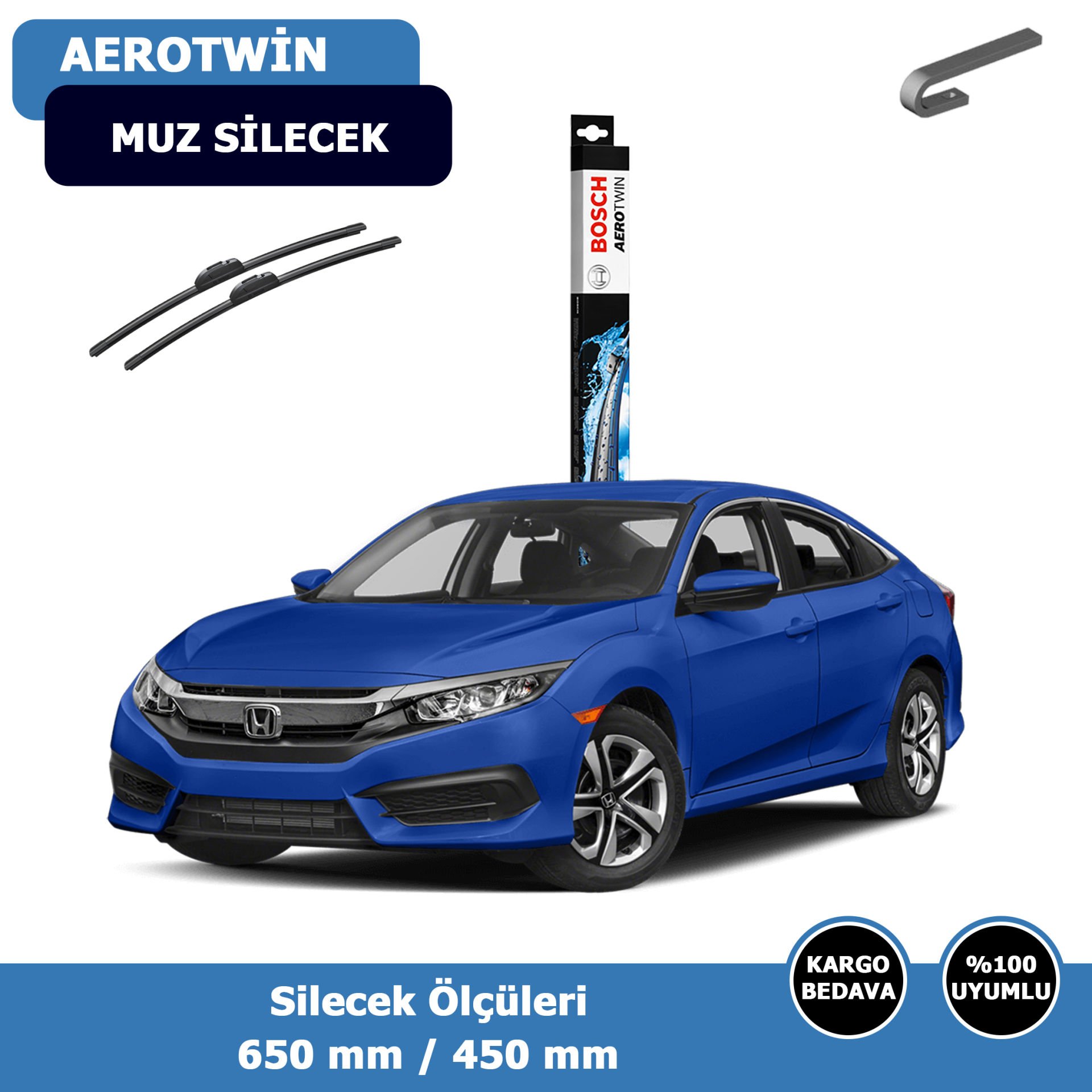 Honda Cıvıc FC5 Ön Silecek Süpürgesi (2017-2021)Bosch Aerotwin