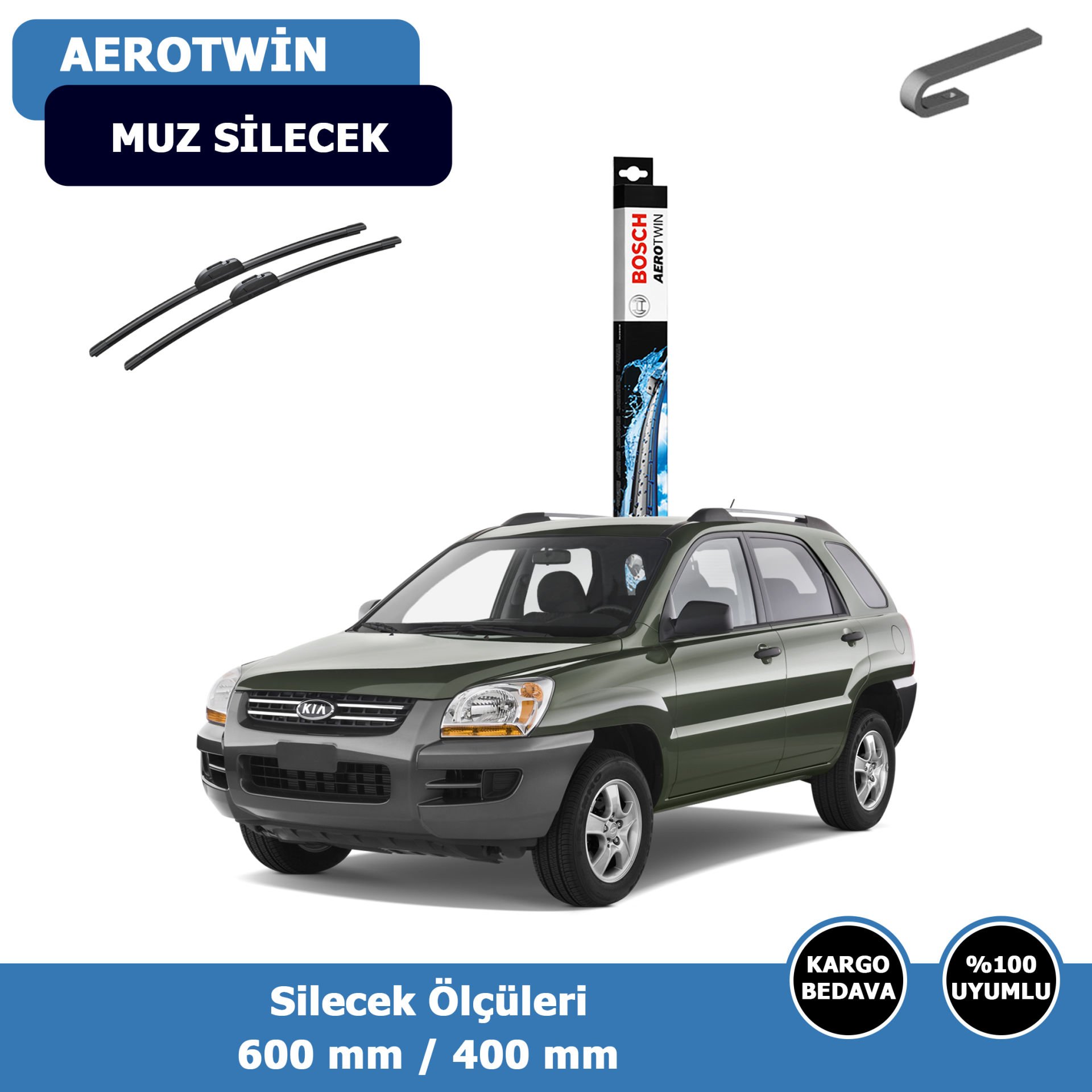 Kia Sportage Ön Silecek Süpürgesi (2004-2010)Bosch Aerotwin