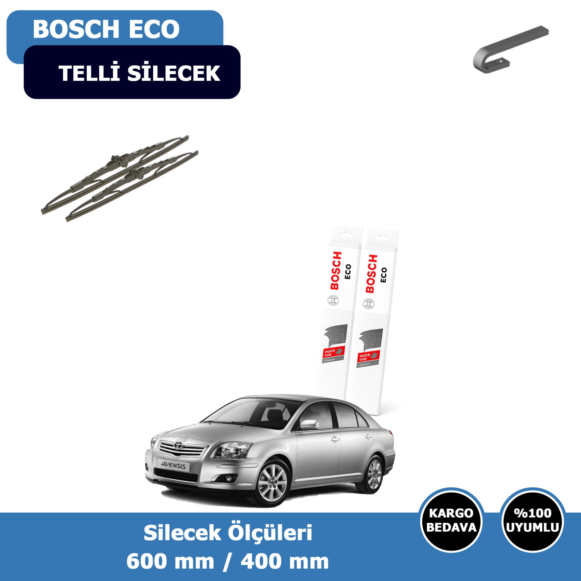 Toyota Avensis Ön Silecek Süpürgesi (2004-2008)Bosch Eco
