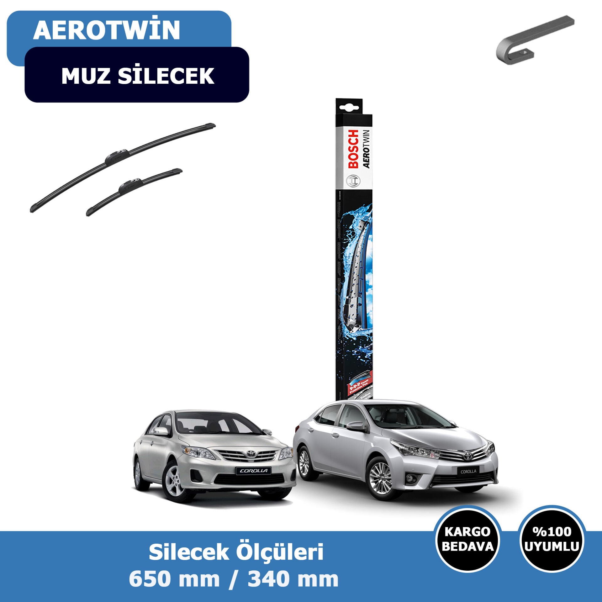 Toyota Corolla Ön Silecek Süpürgesi (2013-2018)Bosch Aerotwin
