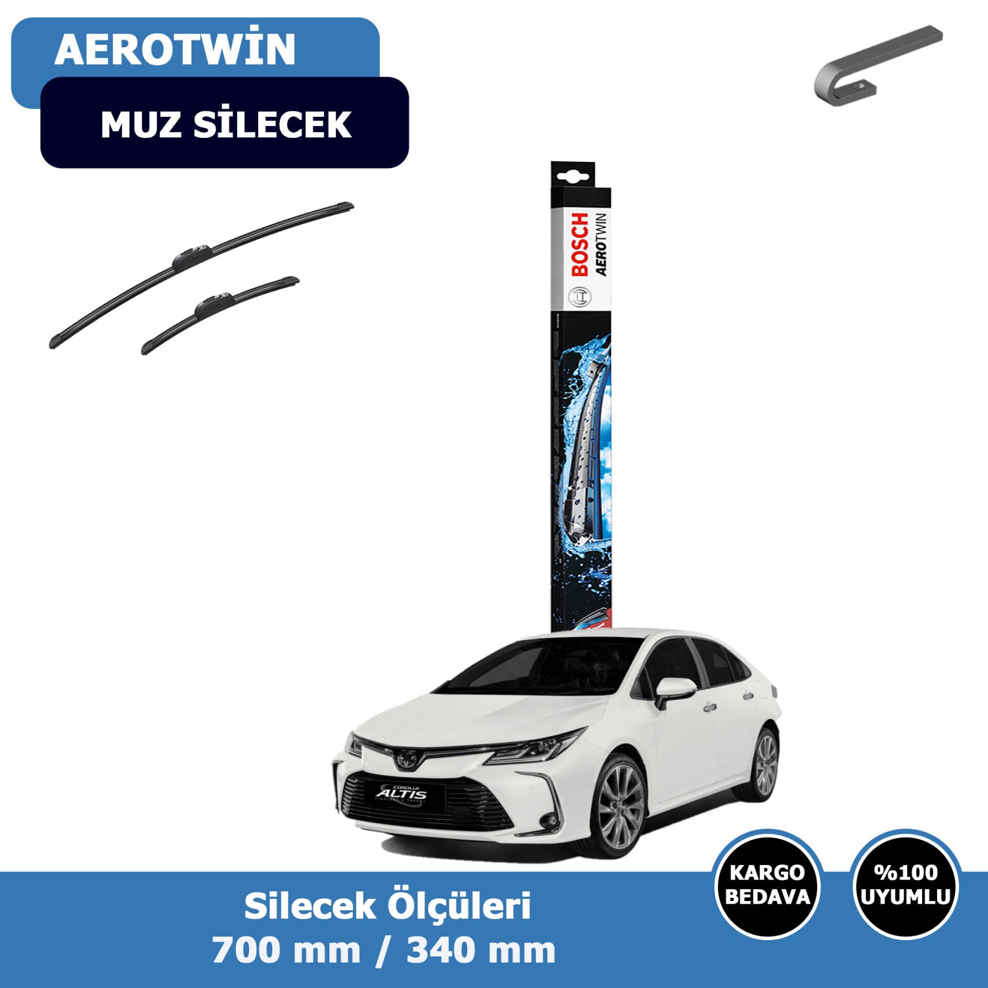 Toyota Corolla Ön Silecek Süpürgesi (2019-2025)Bosch Aerotwin