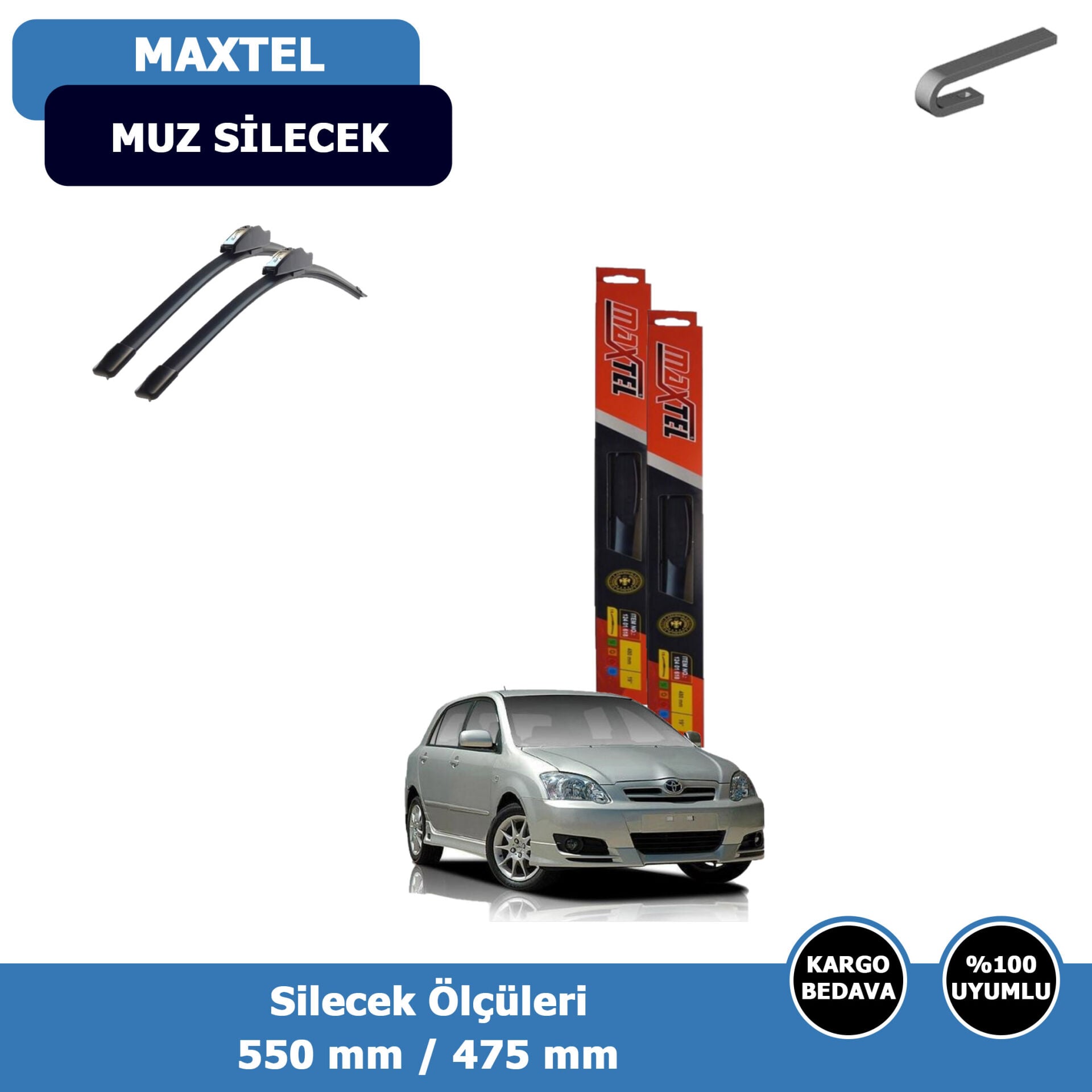 Toyota Corolla HB Ön Silecek Süpürgesi (2002-2007)Maxtel