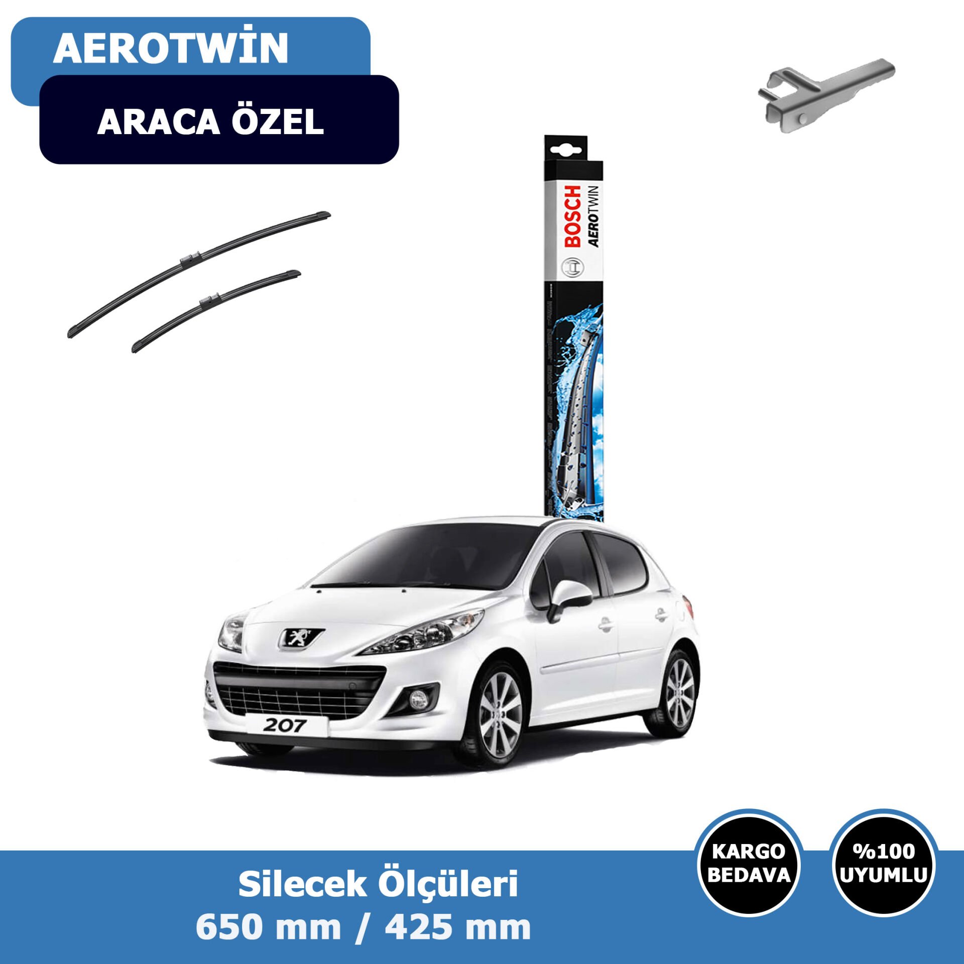 Peugeot 207 Ön Silecek Süpürgesi (2007-2012)Bosch