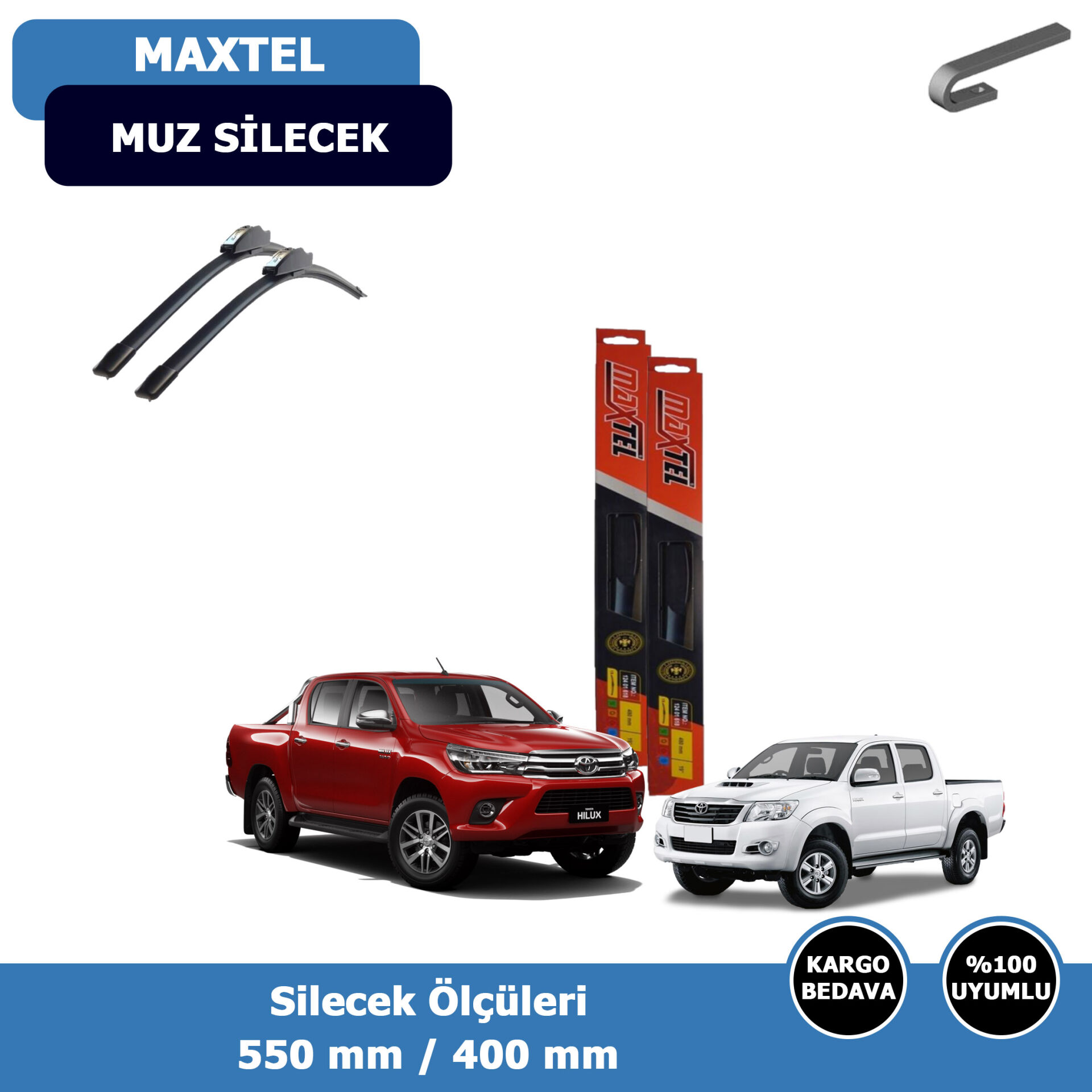 Toyota Hilux Ön Silecek Süpürgesi (2016-2025)Maxtel