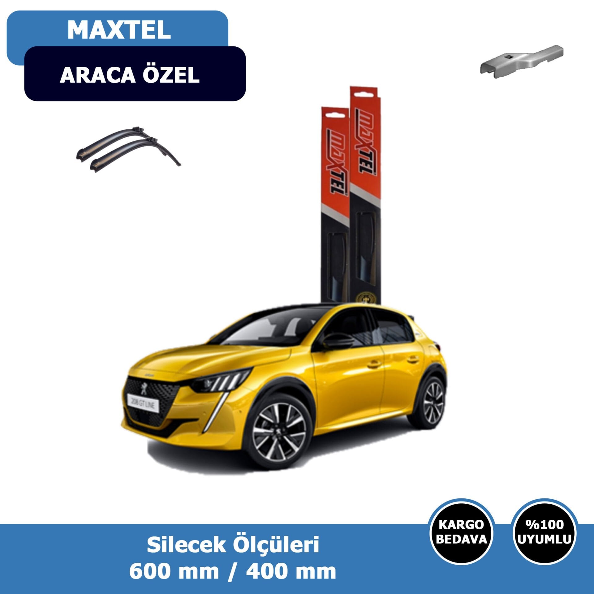 Peugeot 208 Ön Silecek Süpürgesi (2021-2024)Maxtel
