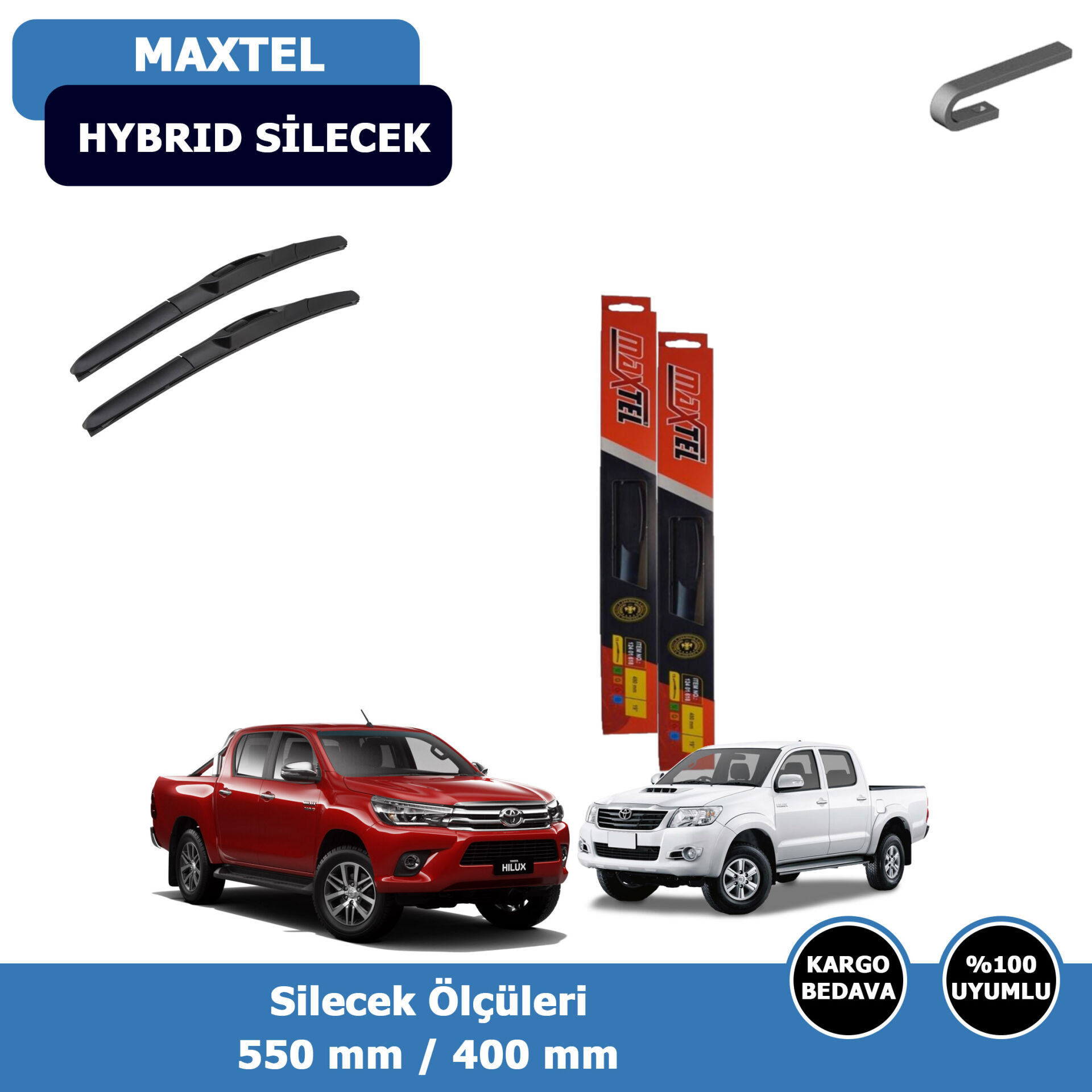 Toyota Hilux Ön Silecek Süpürgesi Hybrid (2016-2025)Maxtel
