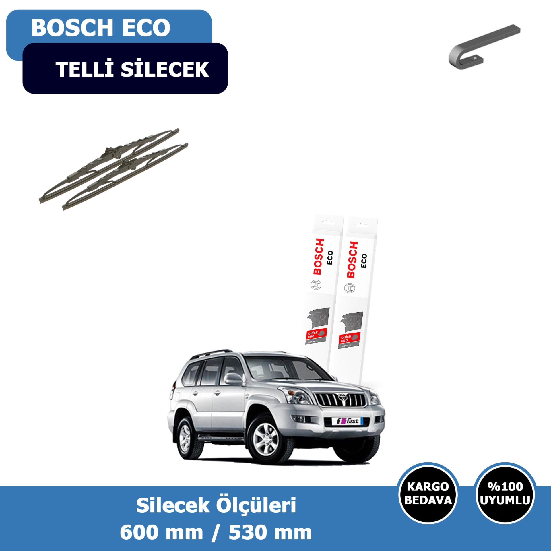 Toyota Land Cruiser Ön Silecek Süpürgesi (2007-2009)Bosch Eco