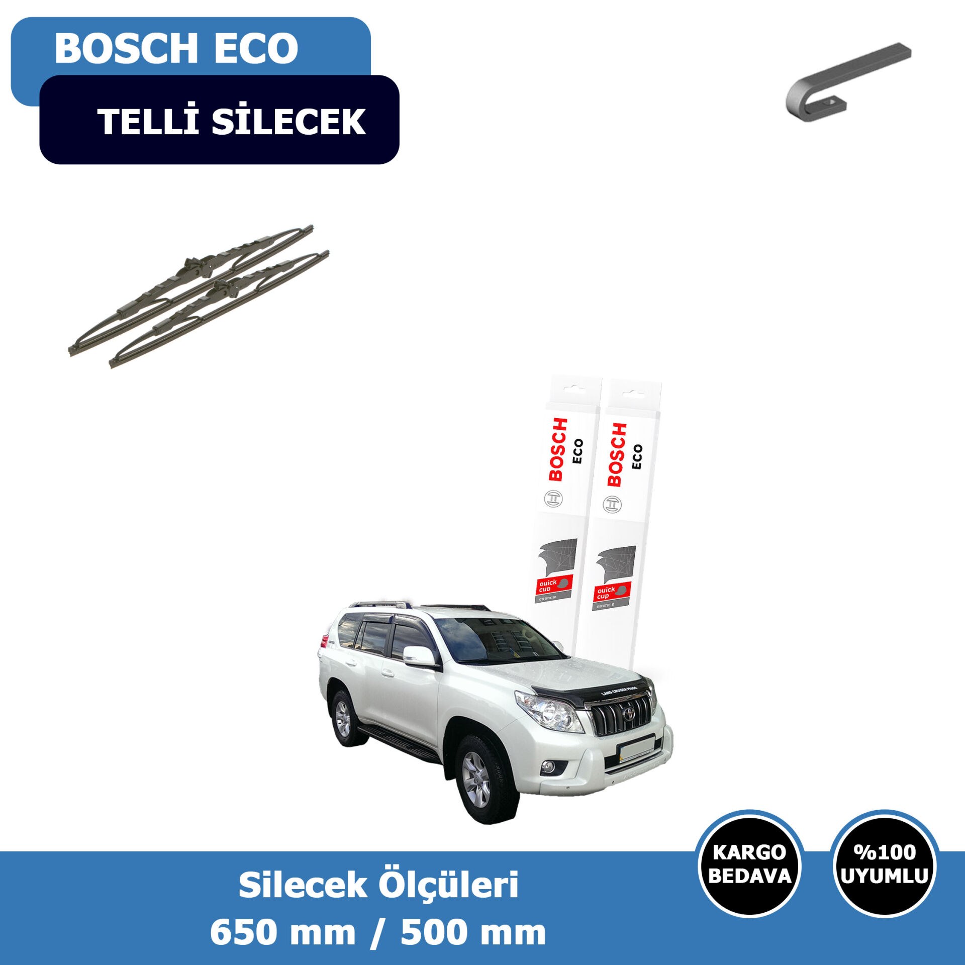 Toyota Land Cruiser Ön Silecek Süpürgesi (2009-2013)Bosch Eco