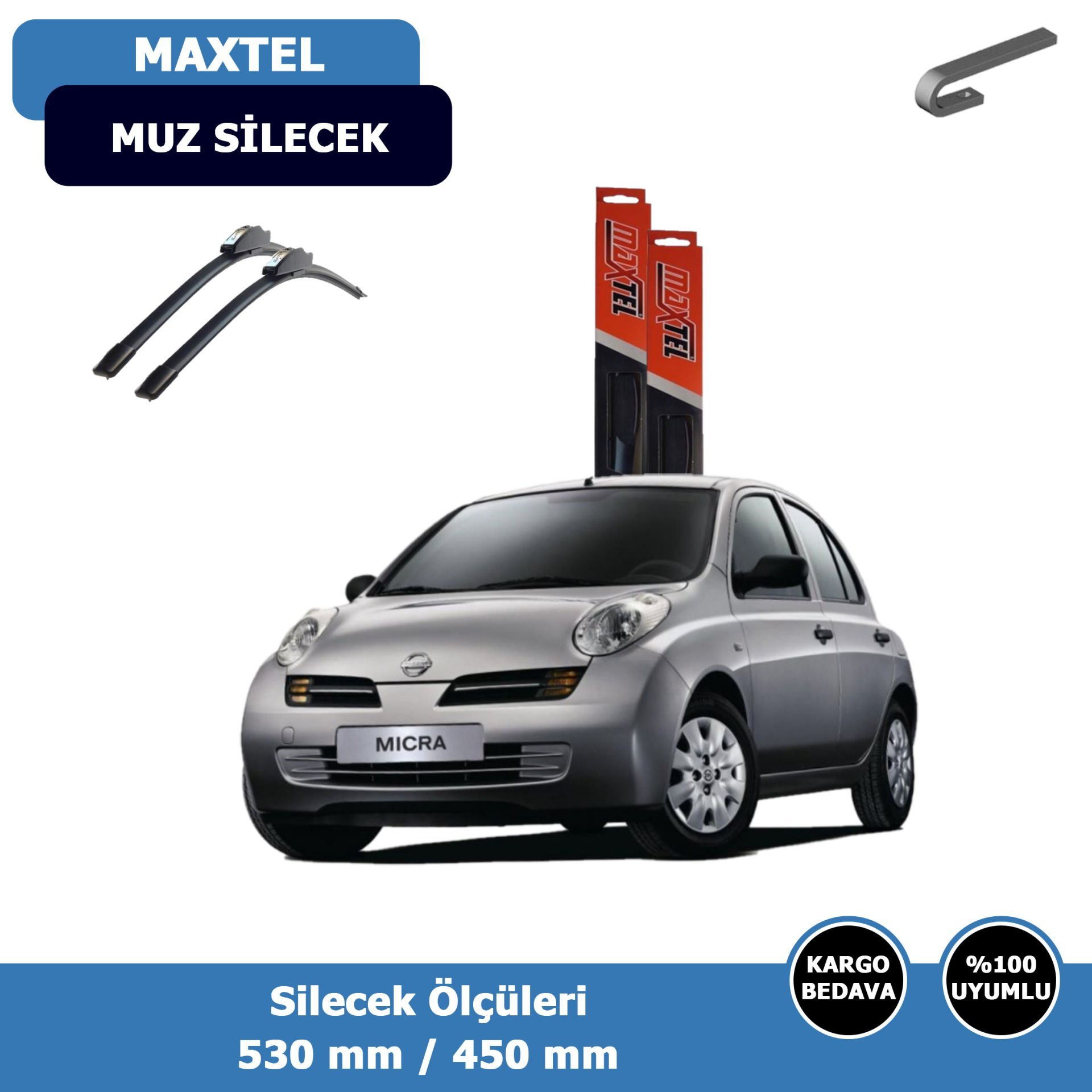 Nissan Micra Ön Silecek Süpürgesi (2005-2010)Maxtel