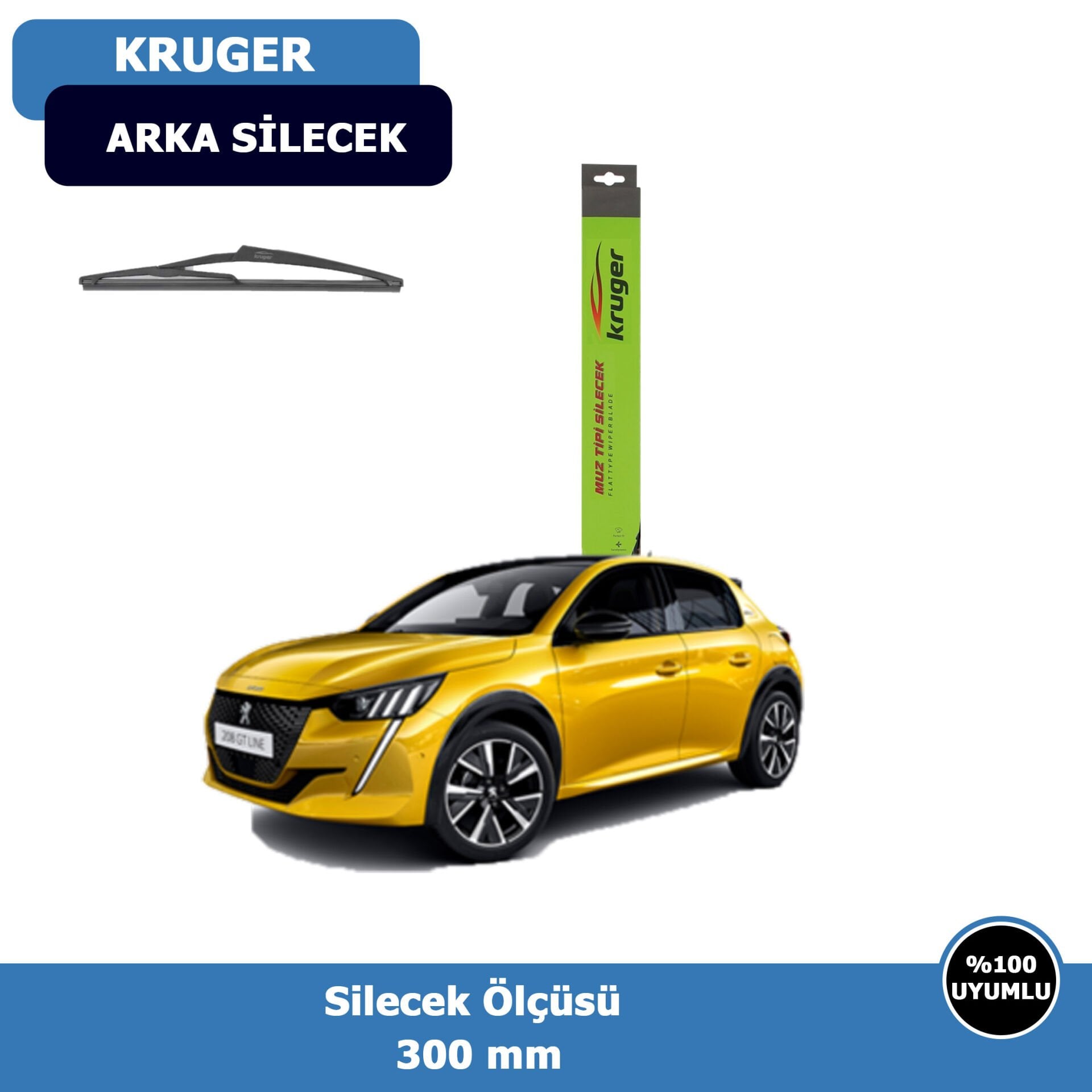 Peugeot 208 Arka Silecek Süpürgesi (2021-2024)Kruger