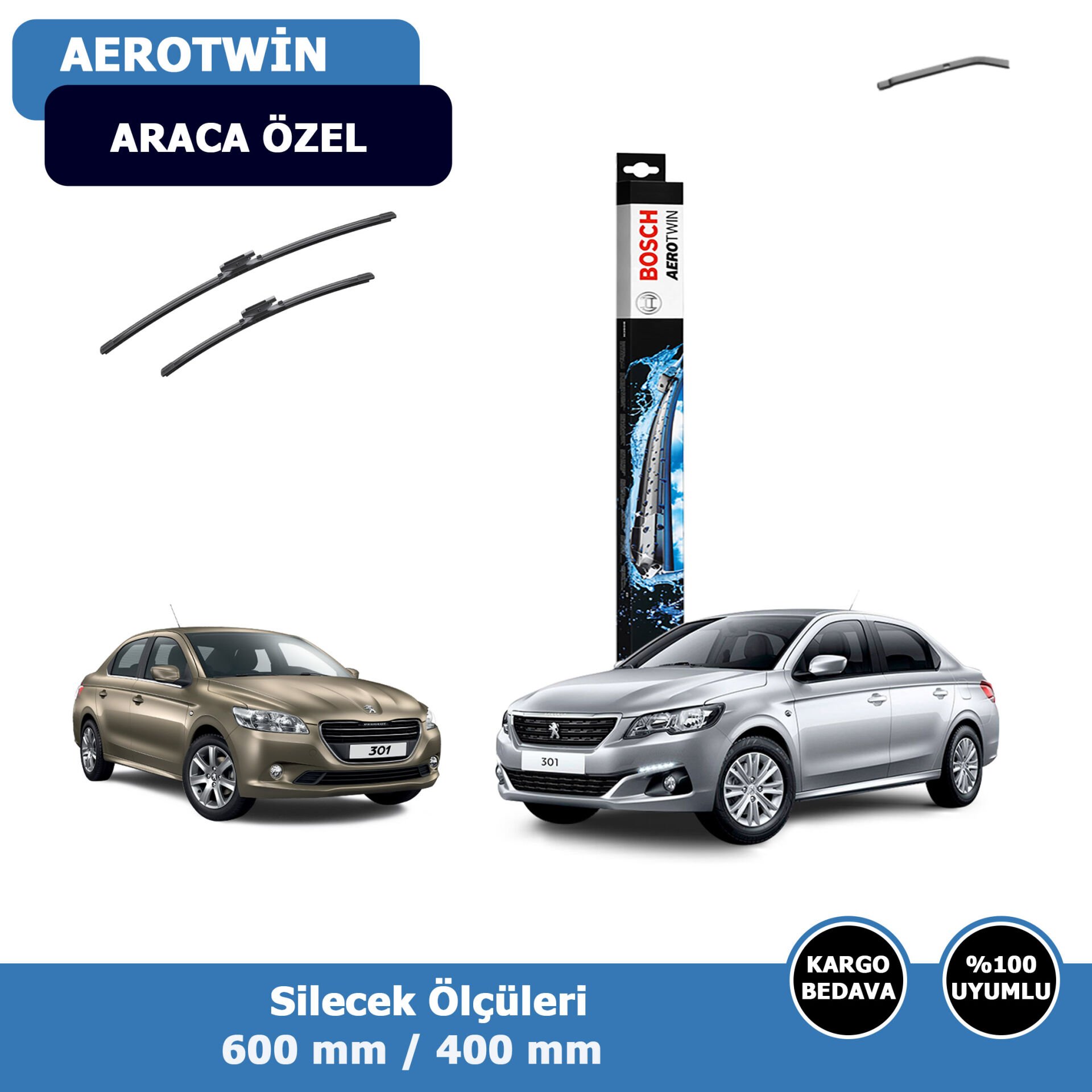 Peugeot 301 Ön Silecek Süpürgesi (2012-2020)Bosch