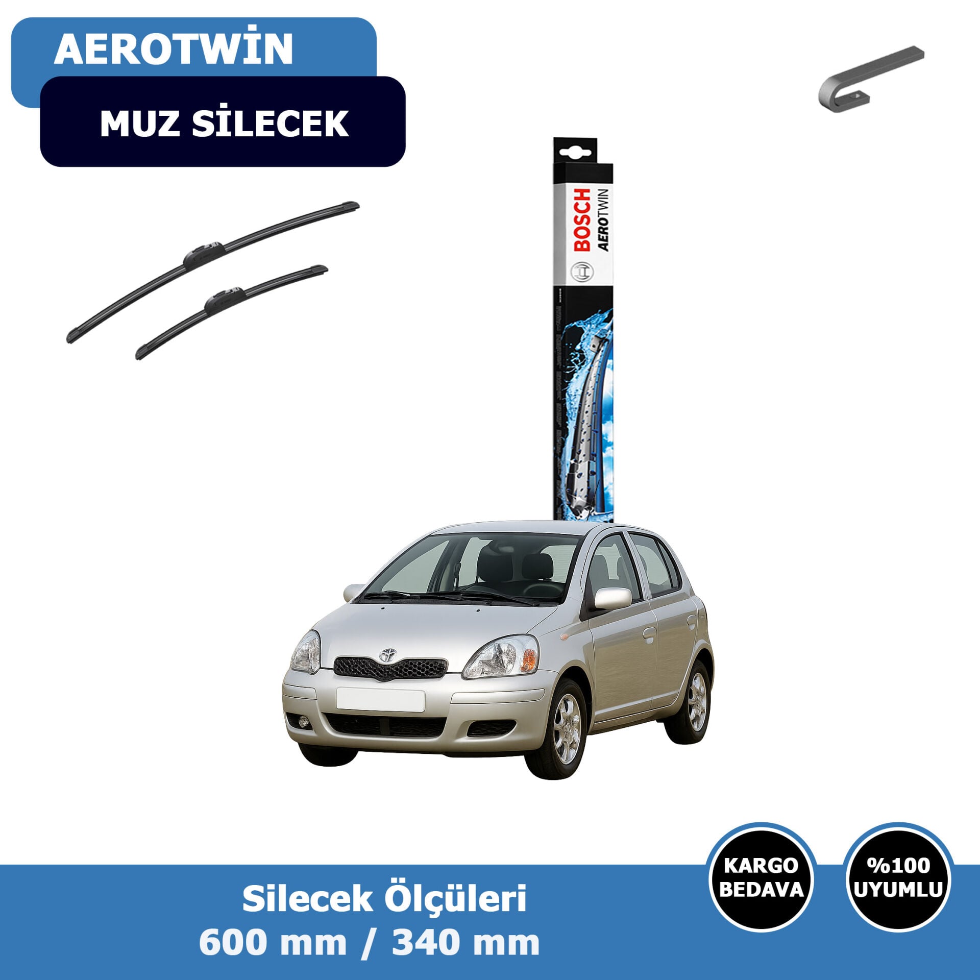 Toyota Yaris Ön Silecek Süpürgesi (2006-2010)Bosch Aerotwin