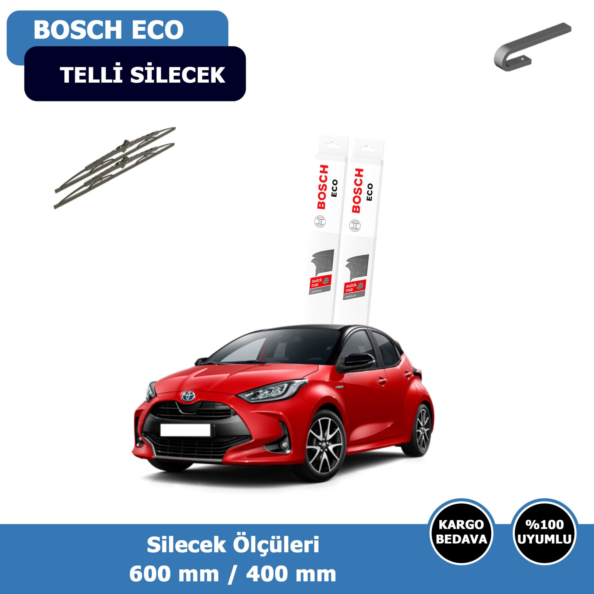 Toyota Yaris Ön Silecek Süpürgesi (2020-2024)Bosch Eco