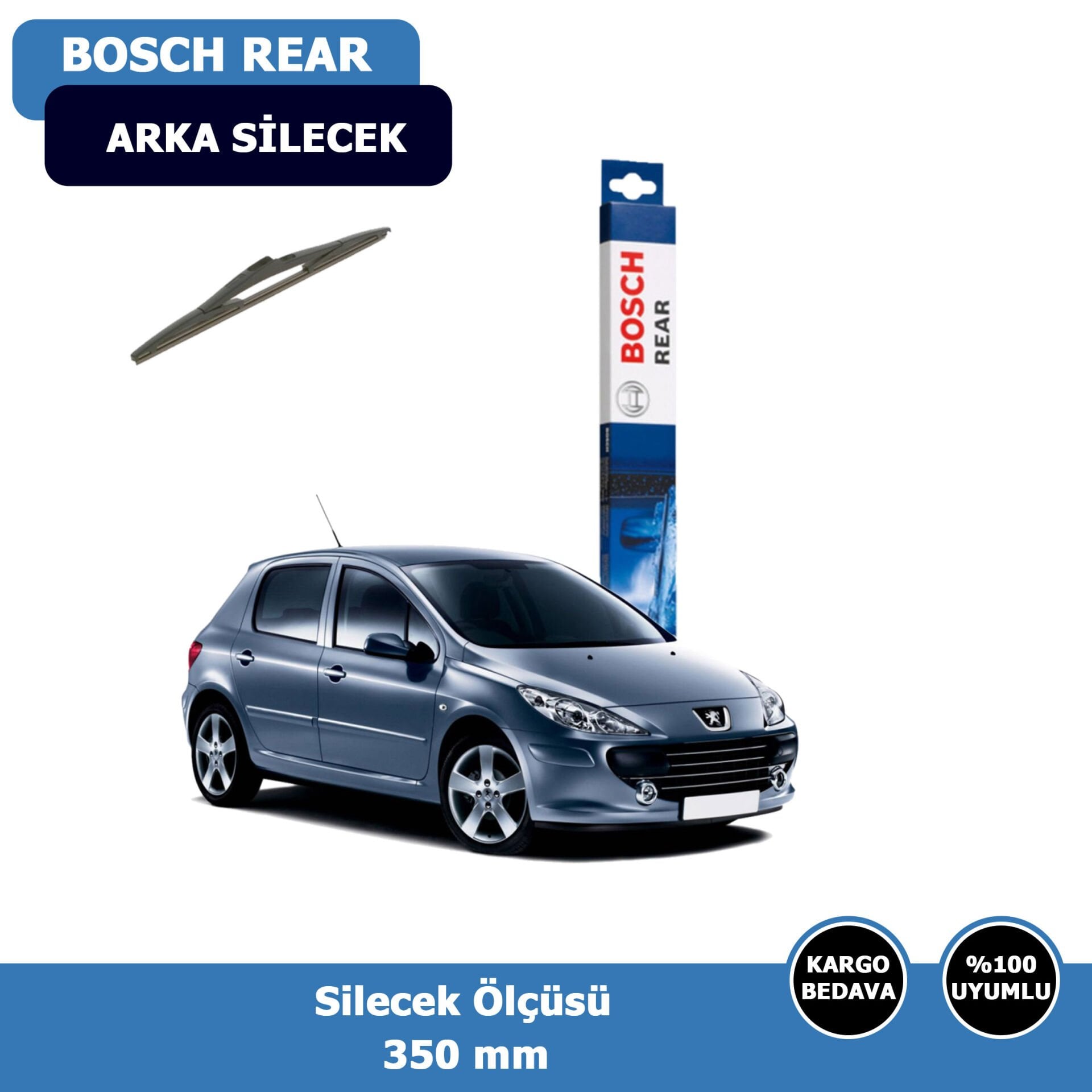 Peugeot 307 Arka Silecek Süpürgesi (2005-2008)Bosch Rear