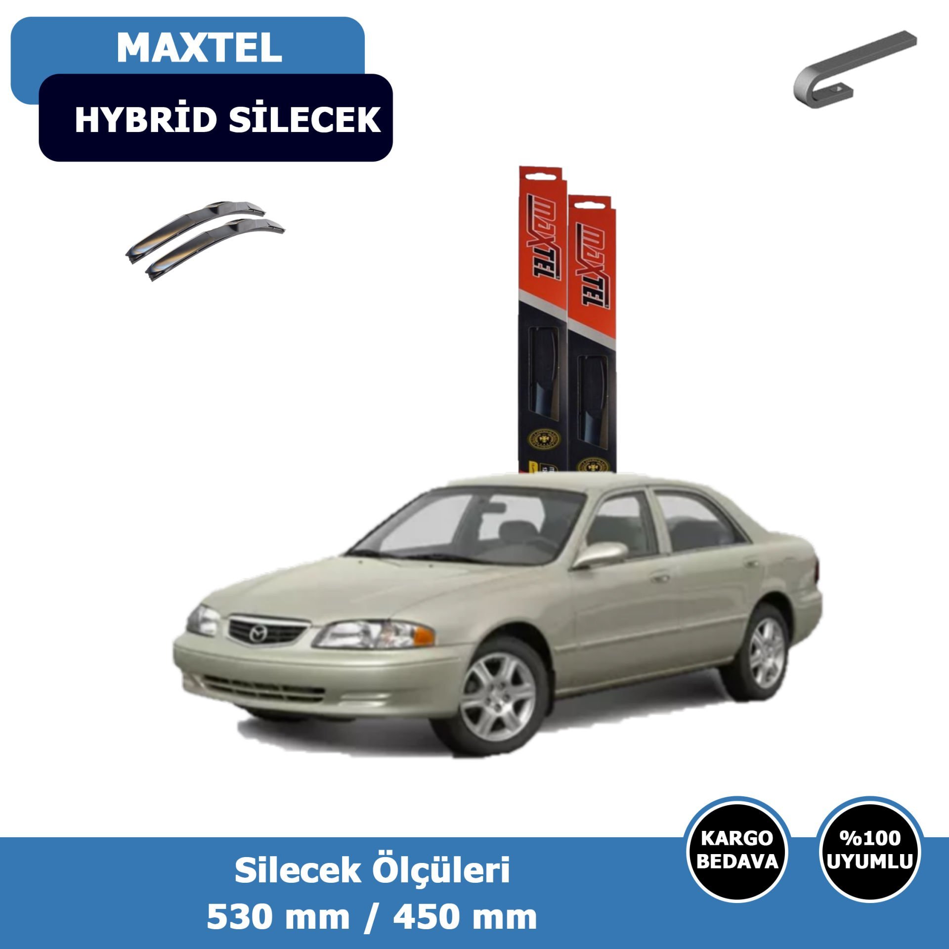 Mazda 626 Ön Silecek Süpürgesi Hybrid (1997-2002)Maxtel