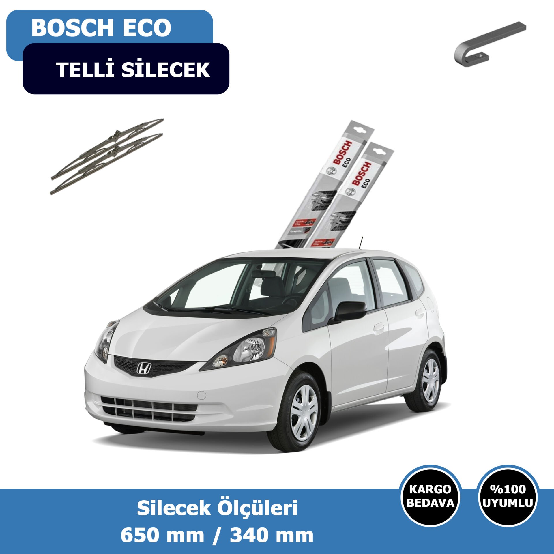 Honda Jazz Ön Silecek Süpürgesi (2009-2014)Bosch Eco